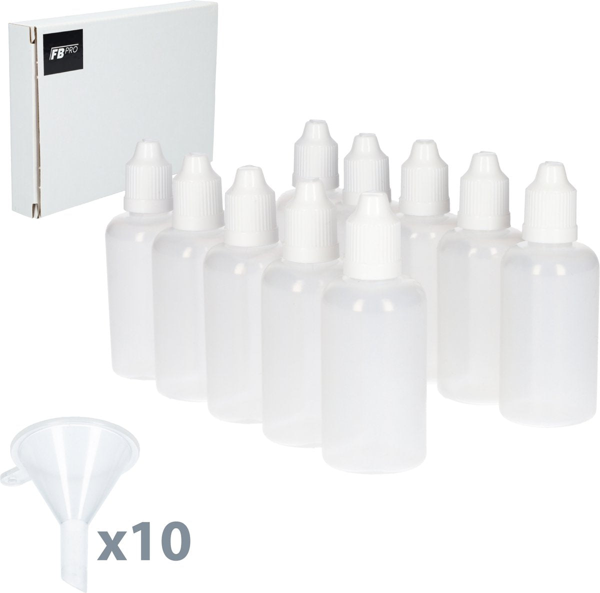 E sigaret flesjes - Vloeistof flessen voor vape met compact formaat - 30ml - 10 stuks - LDPE kunststof - Doorzichtig