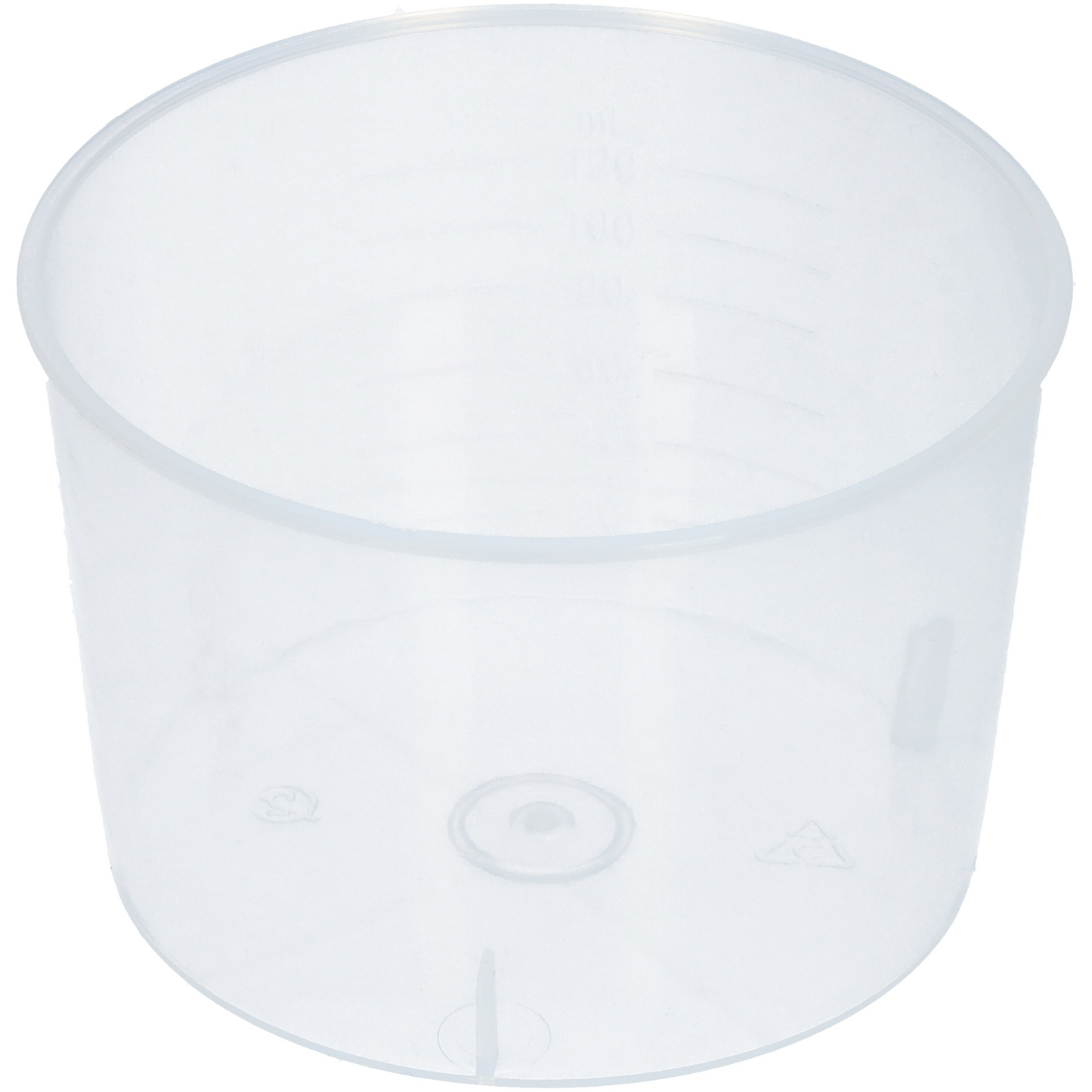 Maatbekers - Plastic bakjes - Plastic bekers met een inhoud van 120ml - Compacte maatbeker - 20 stuks! - Doorzichtig