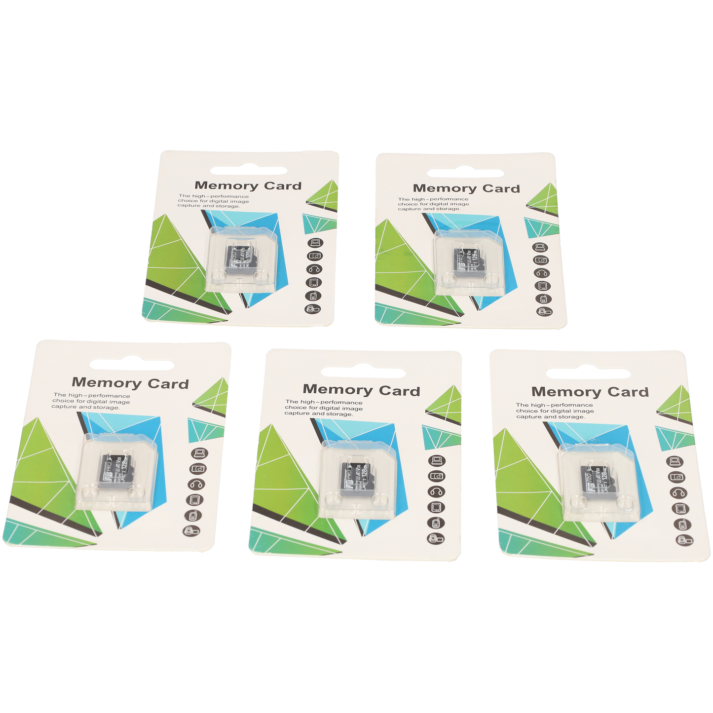 Micro SD kaartjes 128 GB - 5 stuks - Geheugenkaart - Memory card - Simkaart - 128 GB