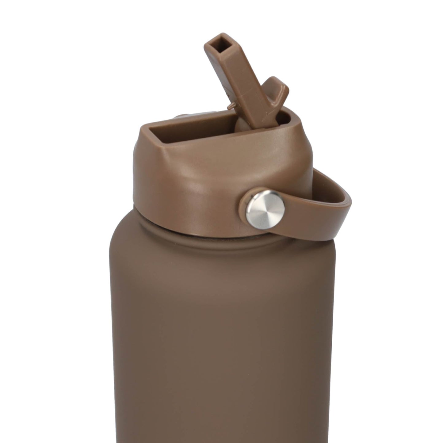Thermos waterfles 1 liter - Isolerende Waterfles met Draaibare Drinktuit - Light Brown