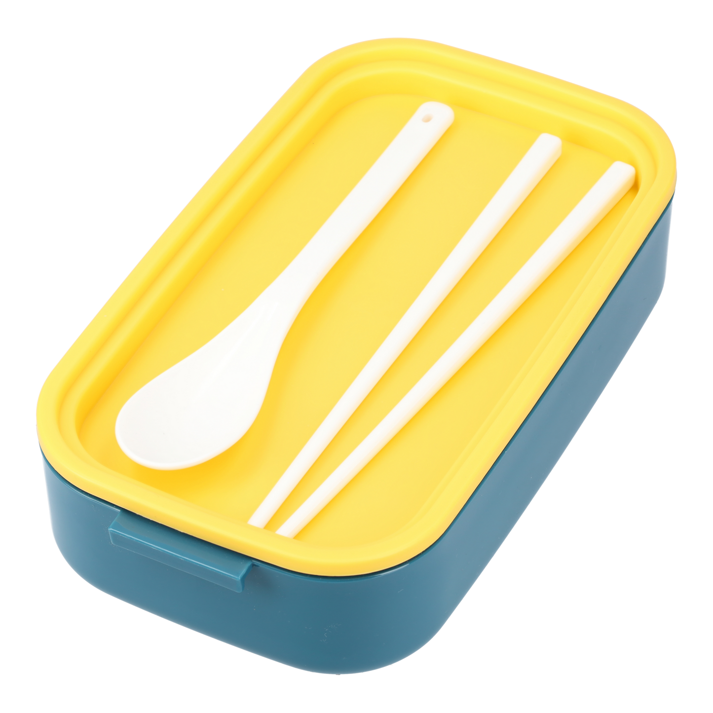 Compacte Lunchbox - Lunchbox voor Volwassenen - Blauw - Geel