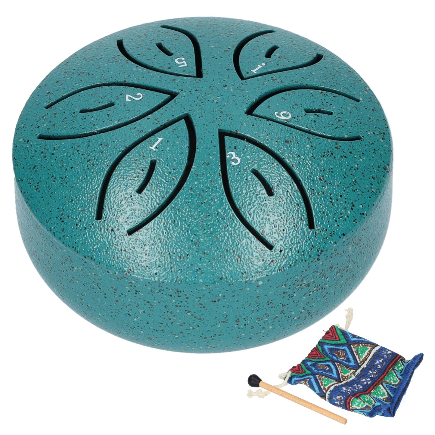 Handpan, Klankschaal, Handpan Drum, Regen Drum - Met Drumstick - Koraal groen - 3 Inch