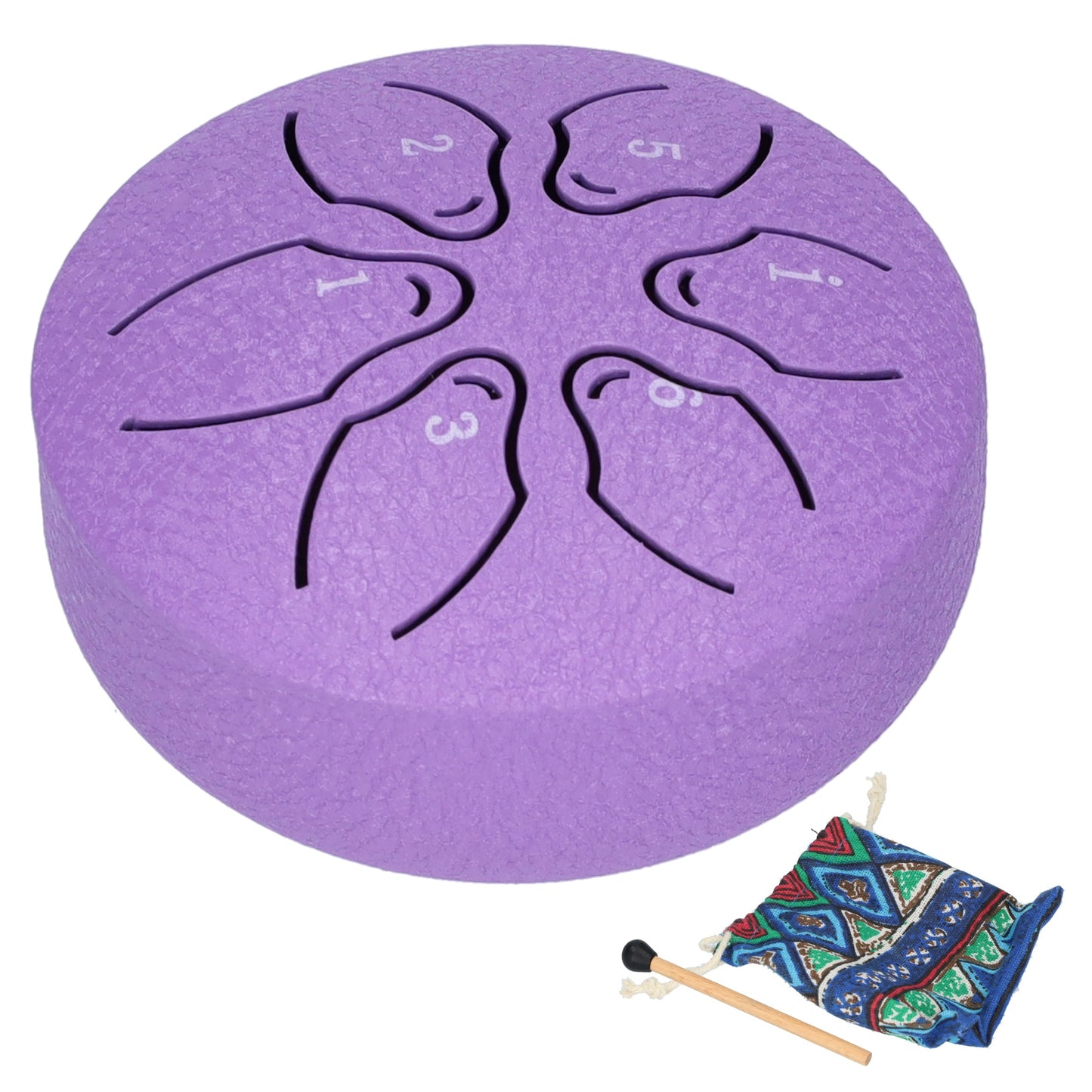 Handpan, Klankschaal, Handpan Drum, Regen Drum,t - Met Drumstick - Paars - 3 Inch
