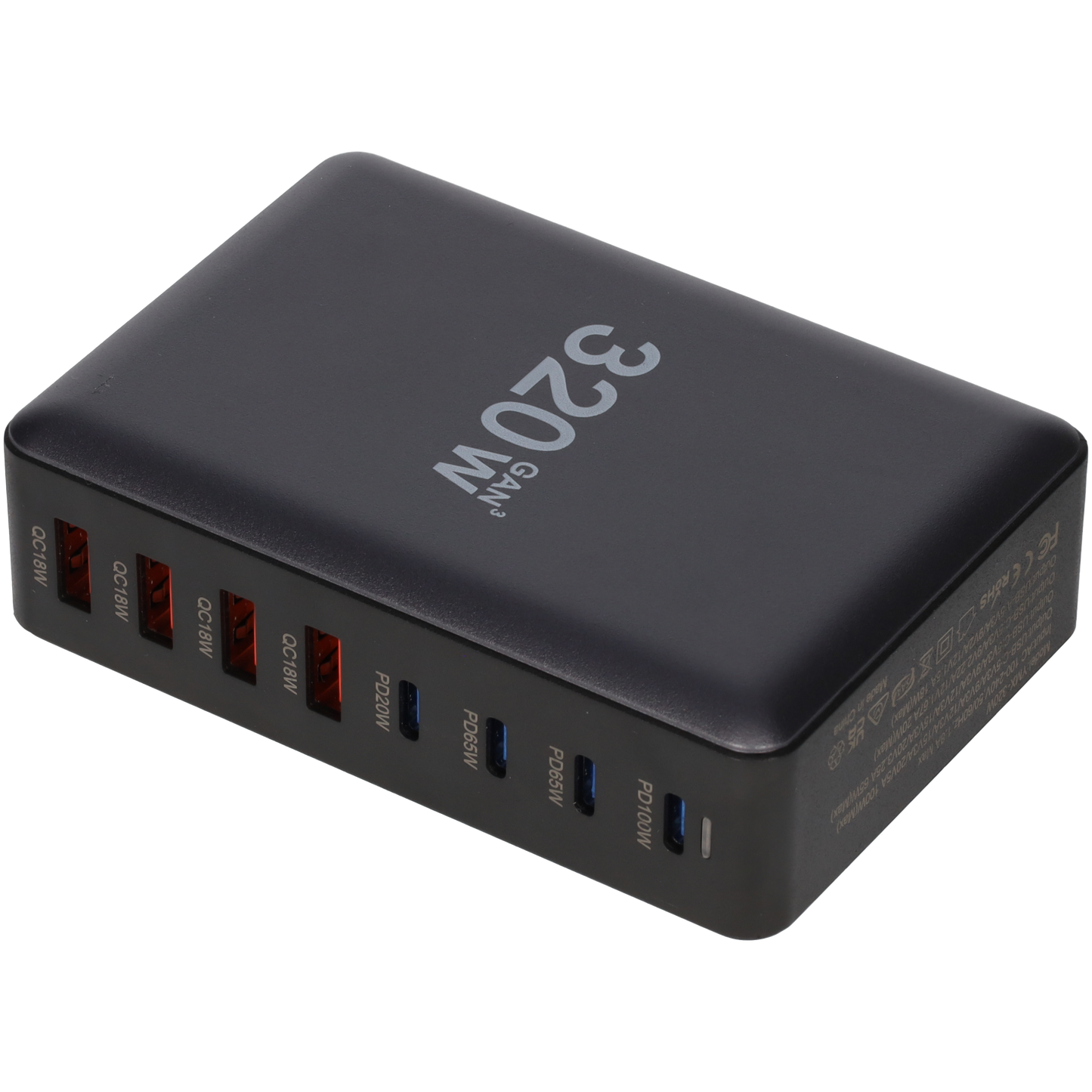 USB Oplader - USB C en USB A - 8 Poorten - USB oplader met voeding - Adapter USB C