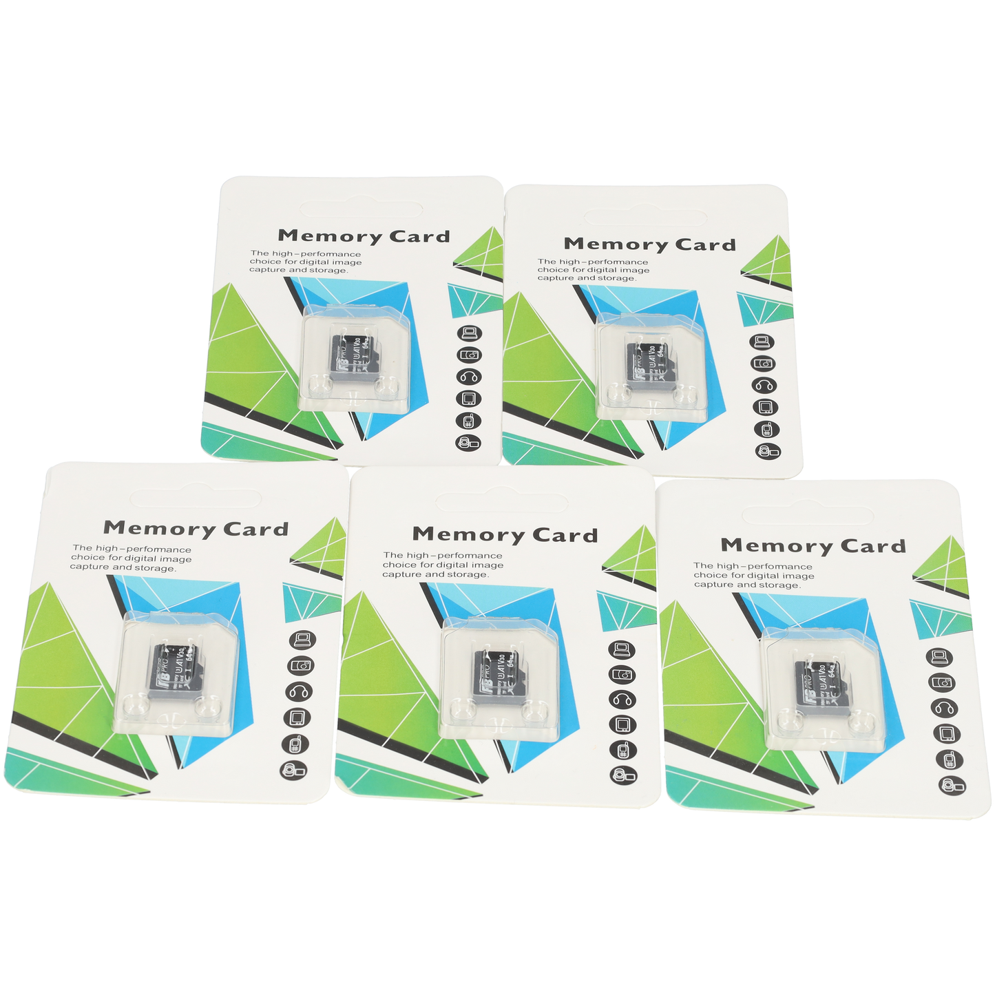 Micro SD kaartjes 64 GB - 5 stuks - Geheugenkaart - Memory card - Simkaart - 64 GB