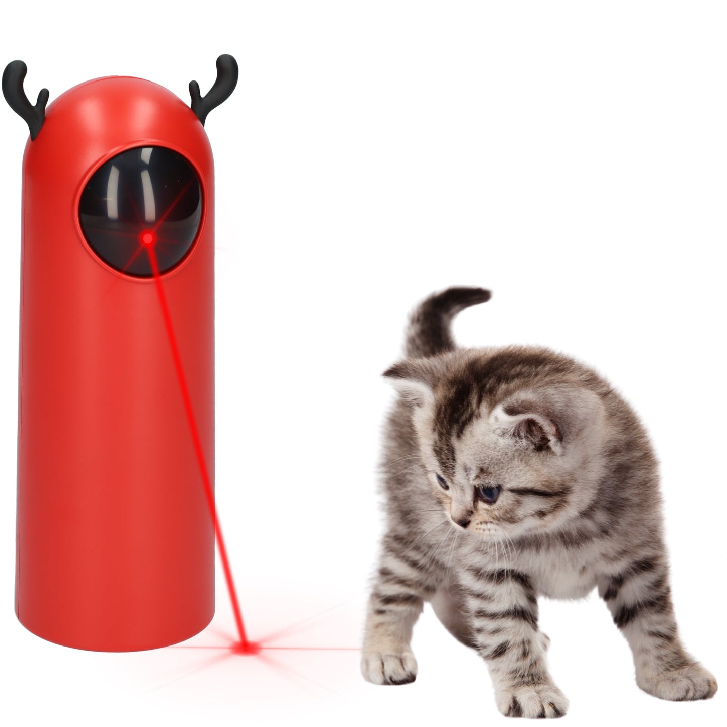 Laser kat kattenspeelgoed - Incl. 4 AA batterijen! - Rood