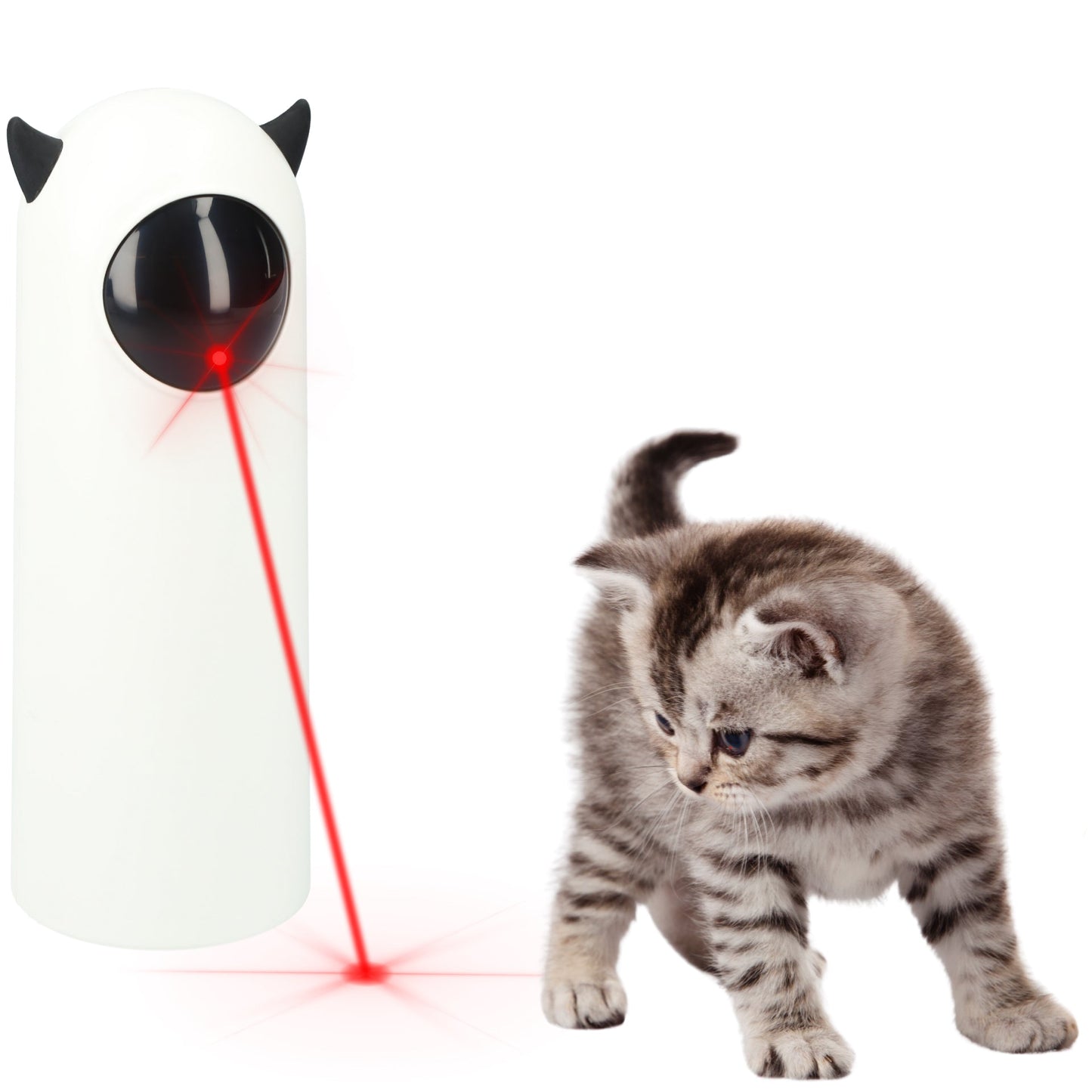 Laser kat kattenspeelgoed - Incl. 4 AA batterijen! - Wit