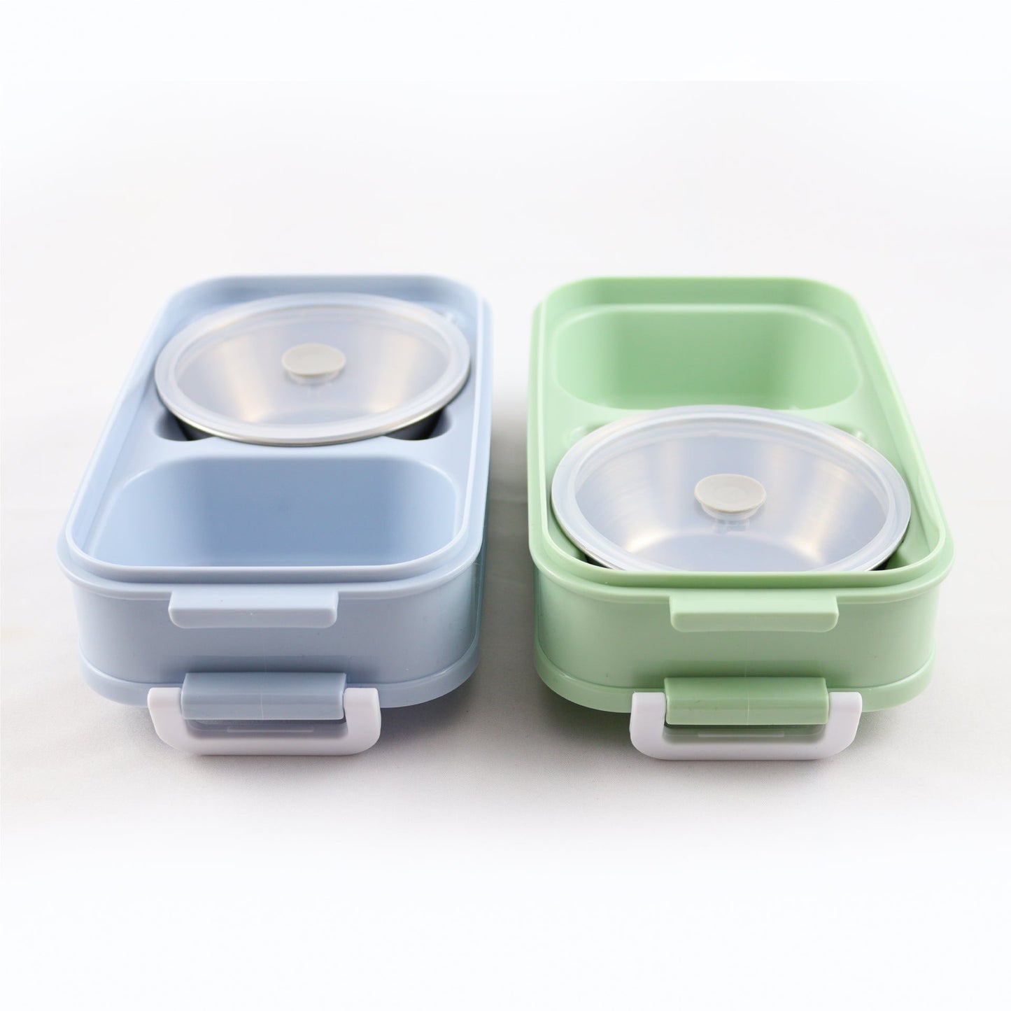 Lunchbox met soepkom Blauw en Groen - Luxe bentobox - luchtdicht en lekvrij - BPA vrij!