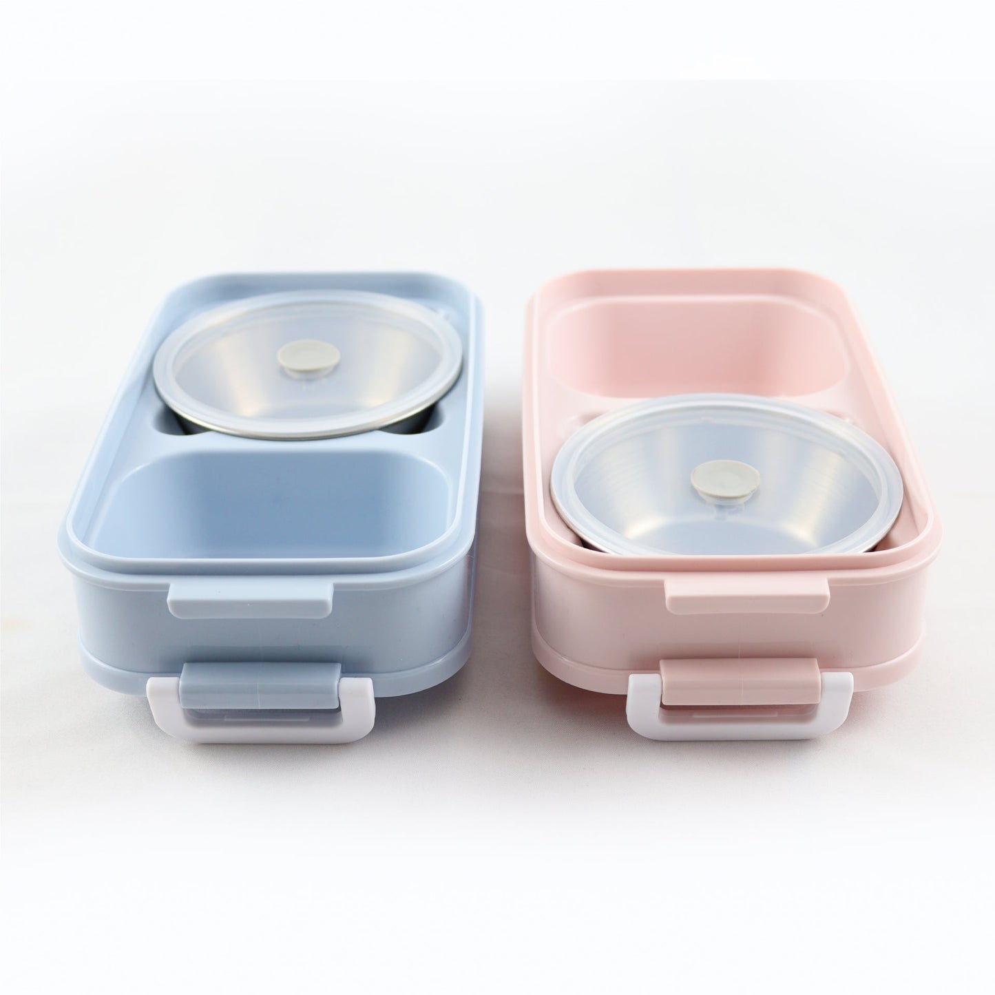 Lunchbox met soepkom Blauw en Roze - Luxe bentobox - luchtdicht en lekvrij - BPA vrij!