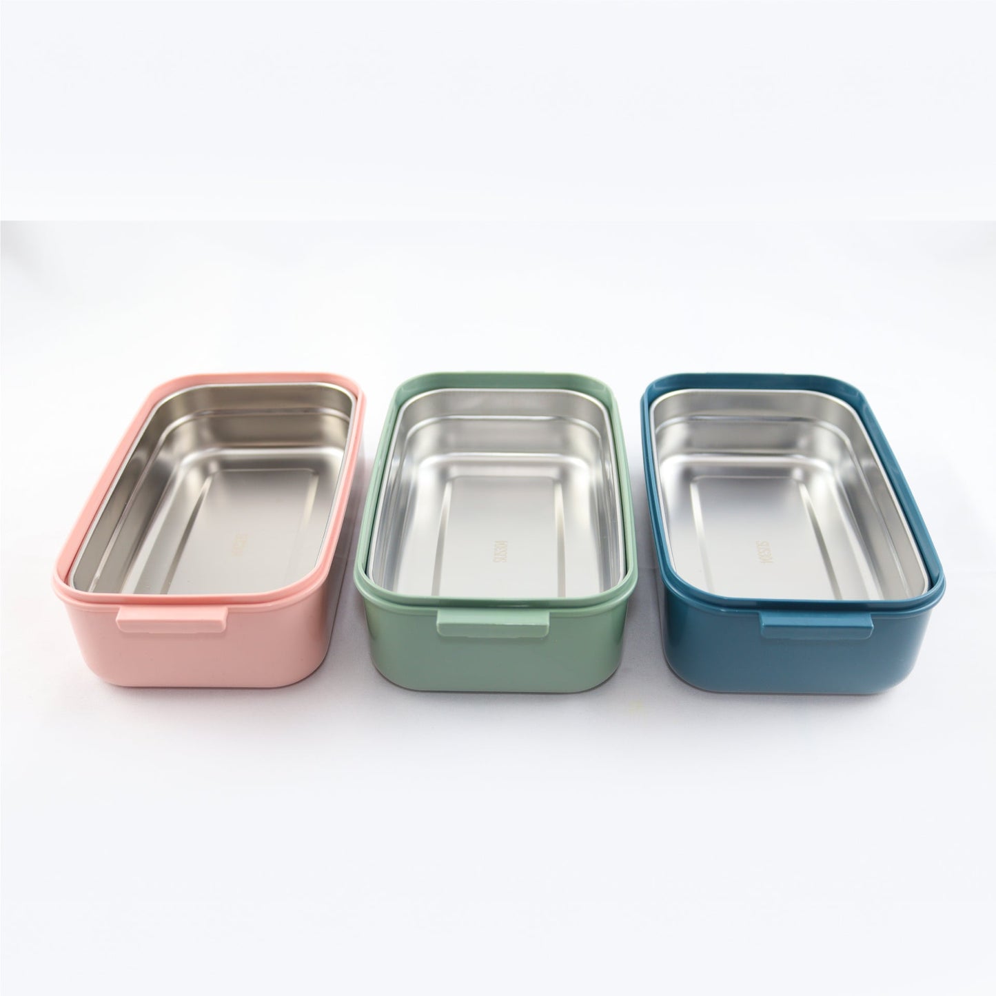 Lunchbox met soepkom Blauw, Groen en Roze - Luxe bentobox - luchtdicht en lekvrij - BPA vrij!