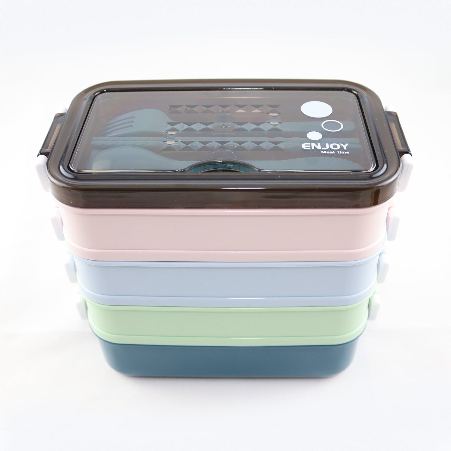 Lunchbox met soepkom Blauw, Groen en Roze - Luxe bentobox - luchtdicht en lekvrij - BPA vrij!