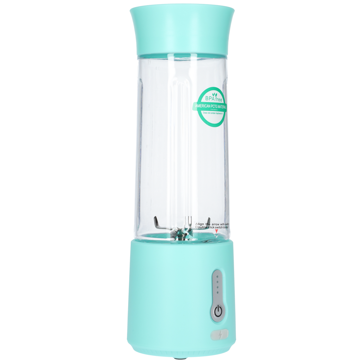 Smoothie Maker Blender To Go - USB-C Oplaadbaar - 500ml - Licht Blauw
