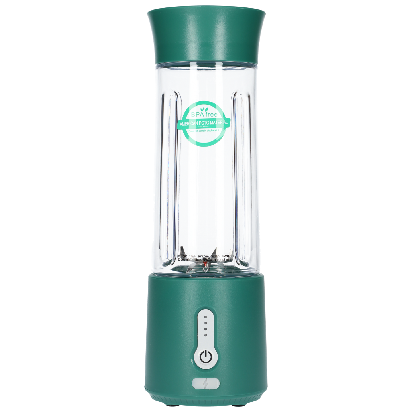 Smoothie Maker Blender To Go - USB-C Oplaadbaar - 500ml - Donker Groen