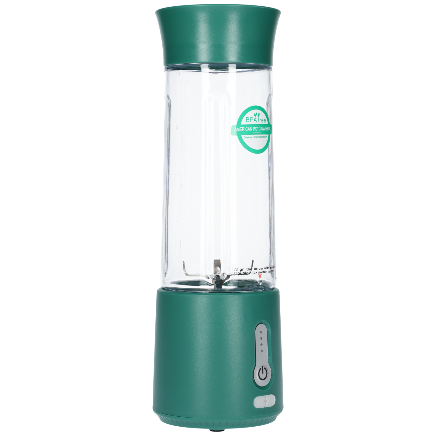 Smoothie Maker Blender To Go - USB-C Oplaadbaar - 500ml - Donker Groen