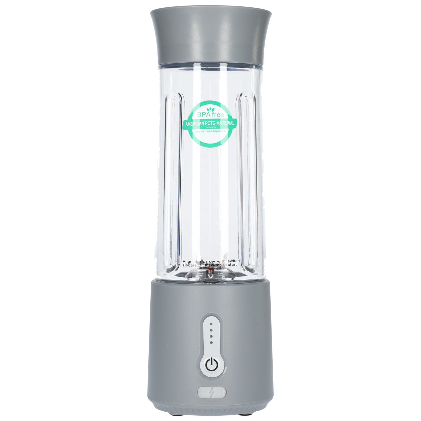 Smoothie Maker Blender To Go - USB-C Oplaadbaar - 500ml - Grijs