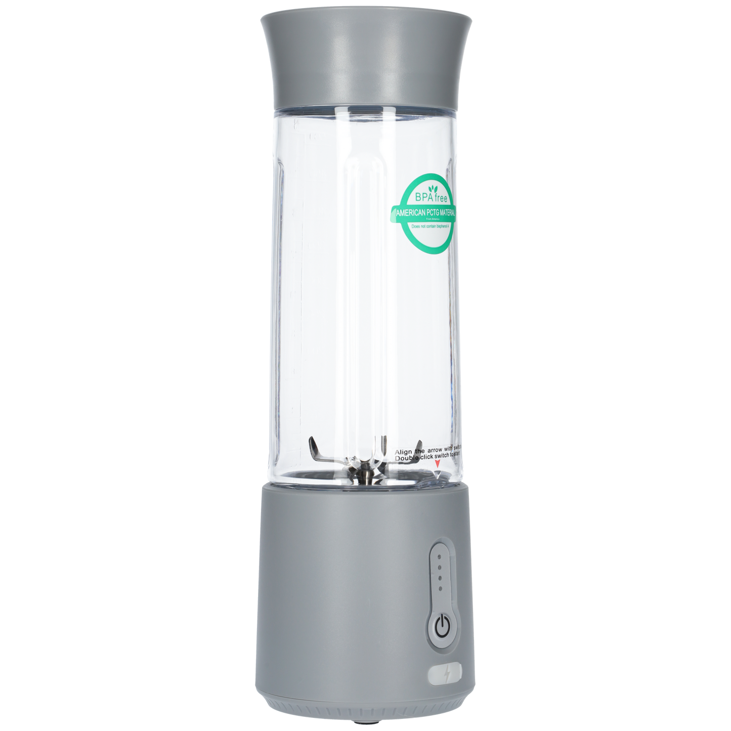 Smoothie Maker Blender To Go - USB-C Oplaadbaar - 500ml - Grijs
