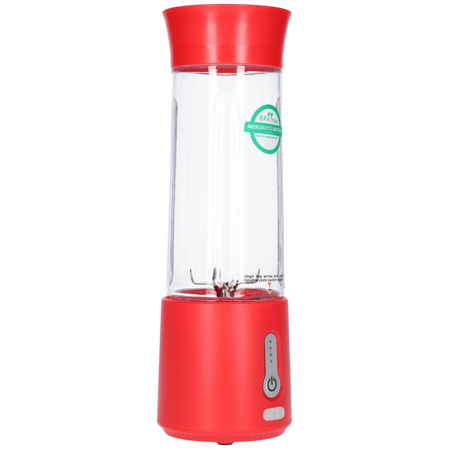 Smoothie Maker Blender To Go - USB-C Oplaadbaar - 500ml - Rood