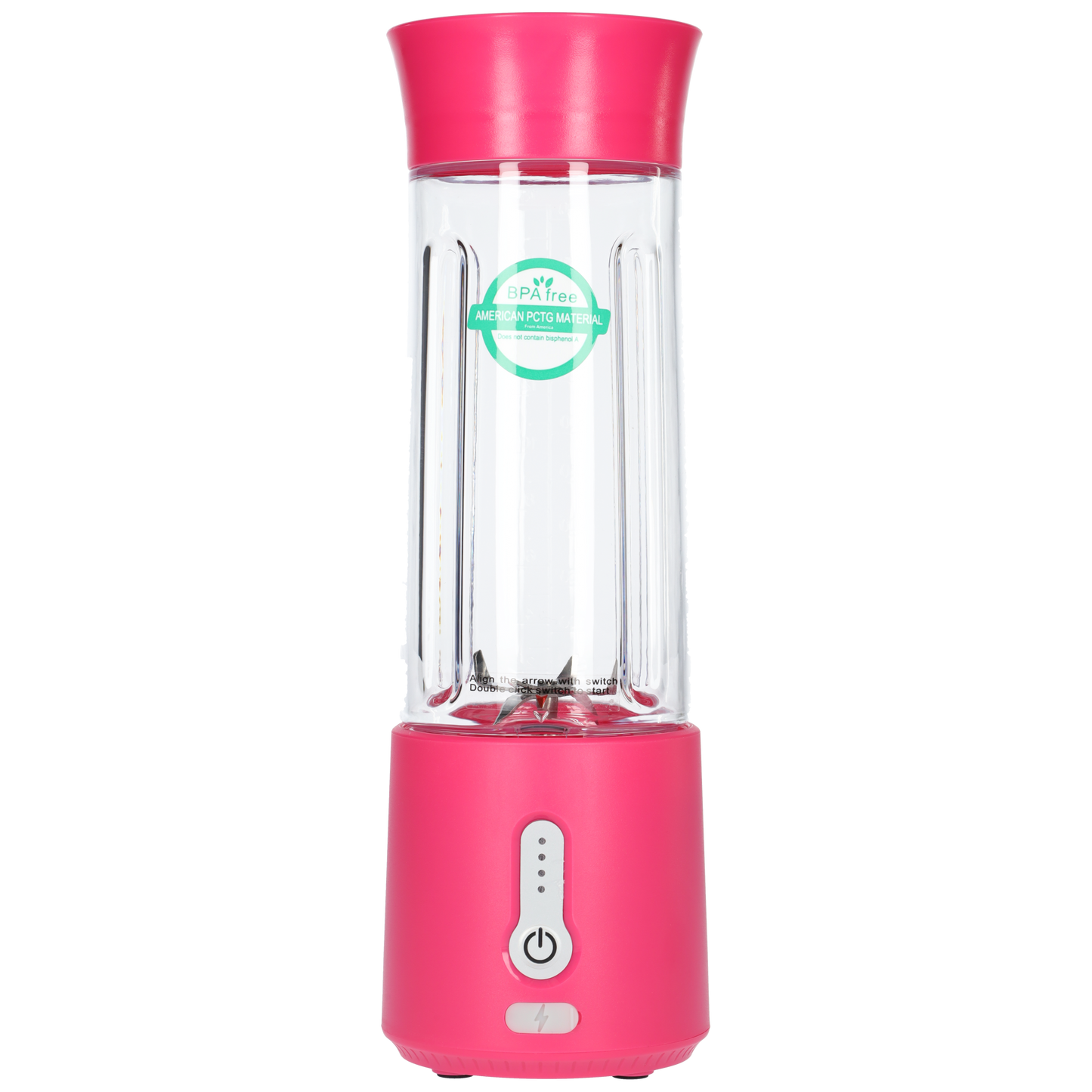 Smoothie Maker Blender To Go - USB-C Oplaadbaar - 500ml - Hot Pink - Roze