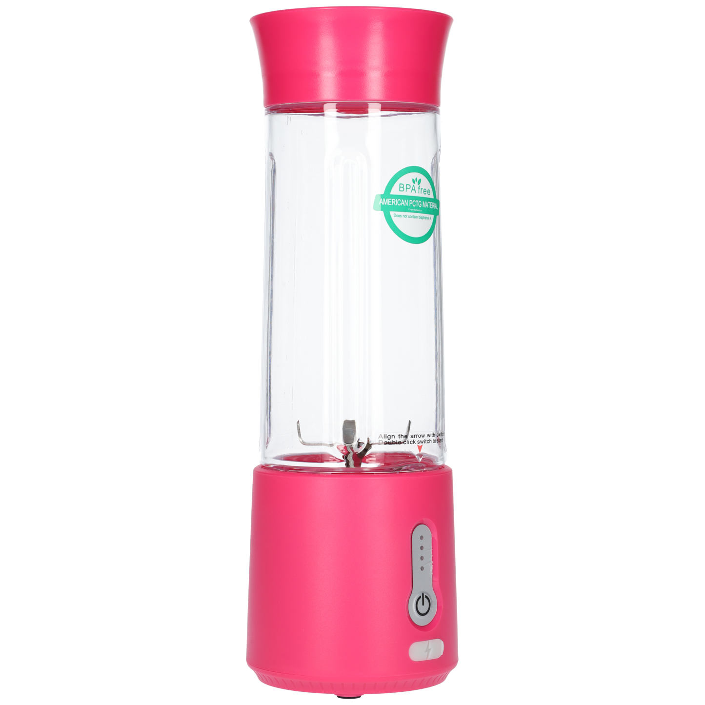 Smoothie Maker Blender To Go - USB-C Oplaadbaar - 500ml - Hot Pink - Roze