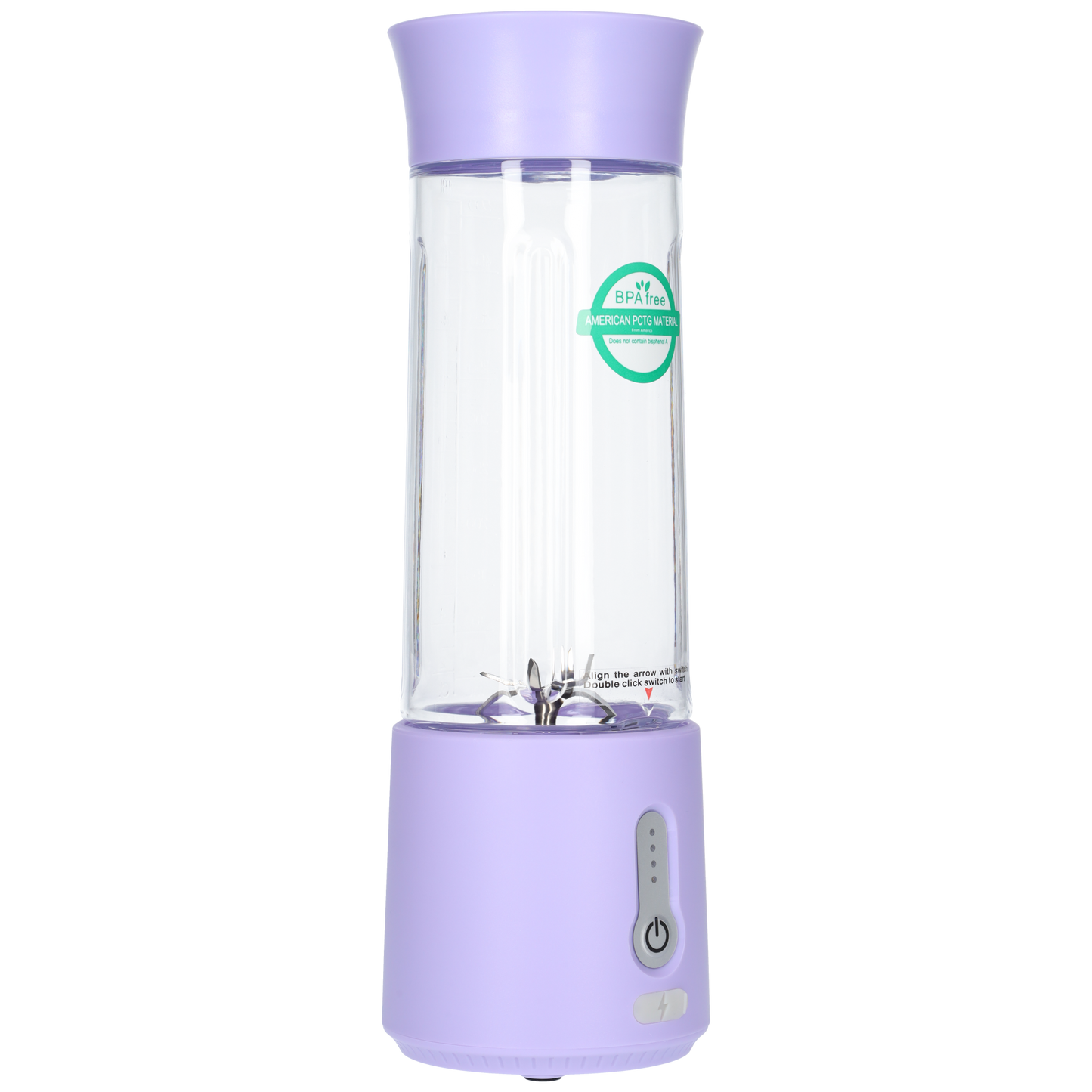 Smoothie Maker Blender To Go - USB-C Oplaadbaar - 500ml - Licht Paars - Lavendel