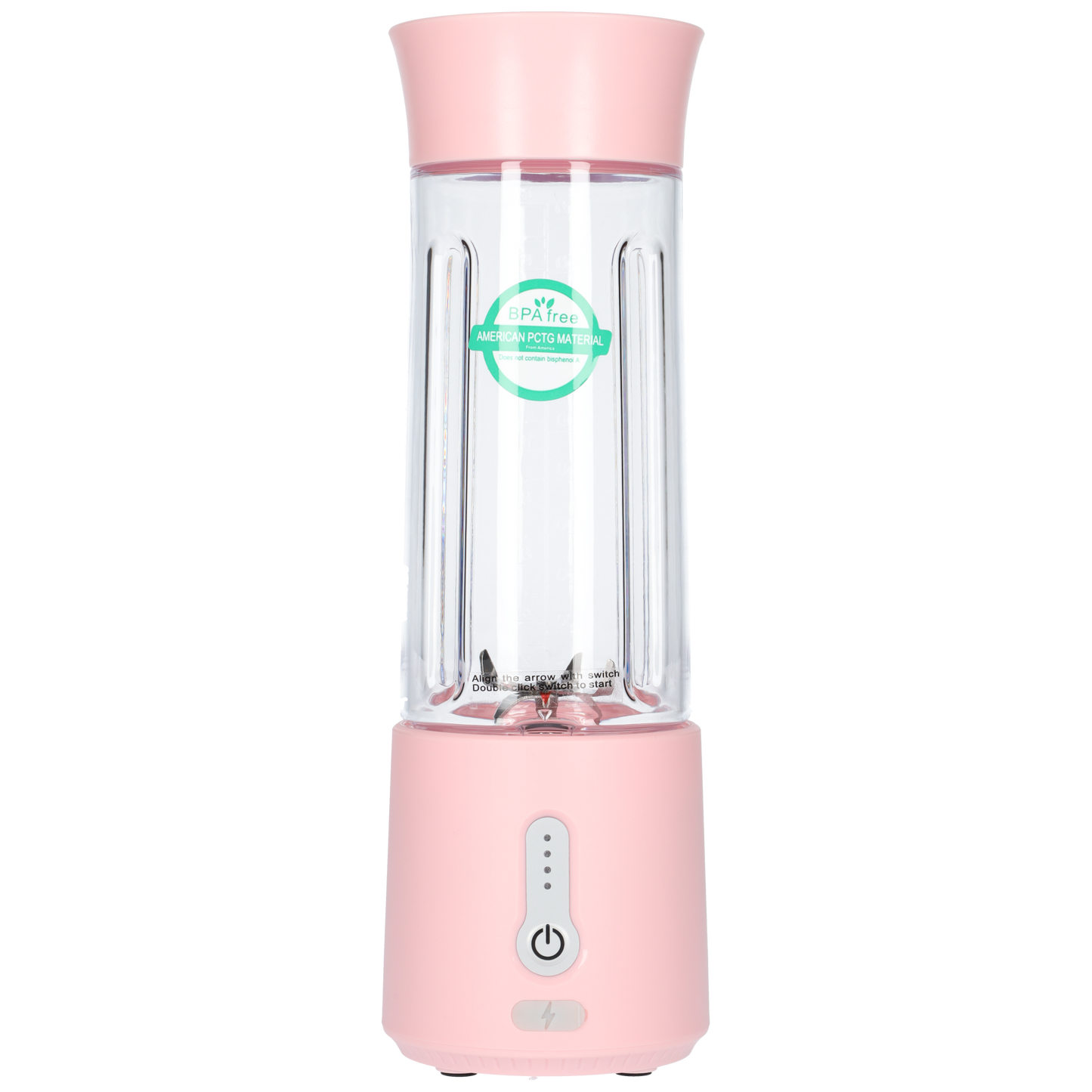 Smoothie Maker Blender To Go - USB-C Oplaadbaar - 500ml - Baby Pink - Licht Roze