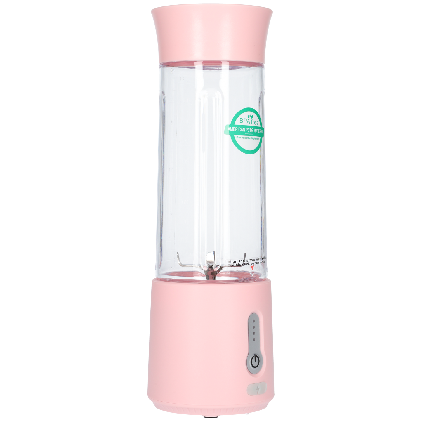 Smoothie Maker Blender To Go - USB-C Oplaadbaar - 500ml - Baby Pink - Licht Roze