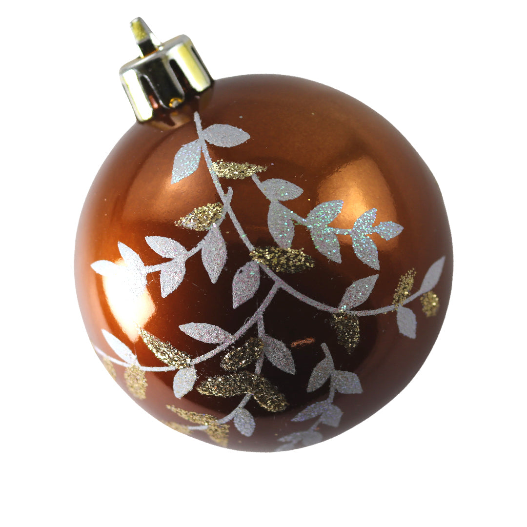 Kerstballen - 9 Delige Set - Kerstversiering - Oranje - Goud - Verschillende Afwerkingen - Kerstboom Kerstballen - Voor in de kerstboom