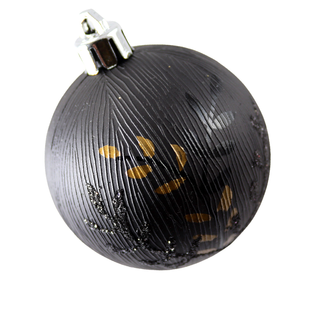 Kerstballen - 9 Delige Set - Kerstversiering - Goud - Zwart - Verschillende Afwerkingen - Kerstboom Kerstballen - Voor in de kerstboom