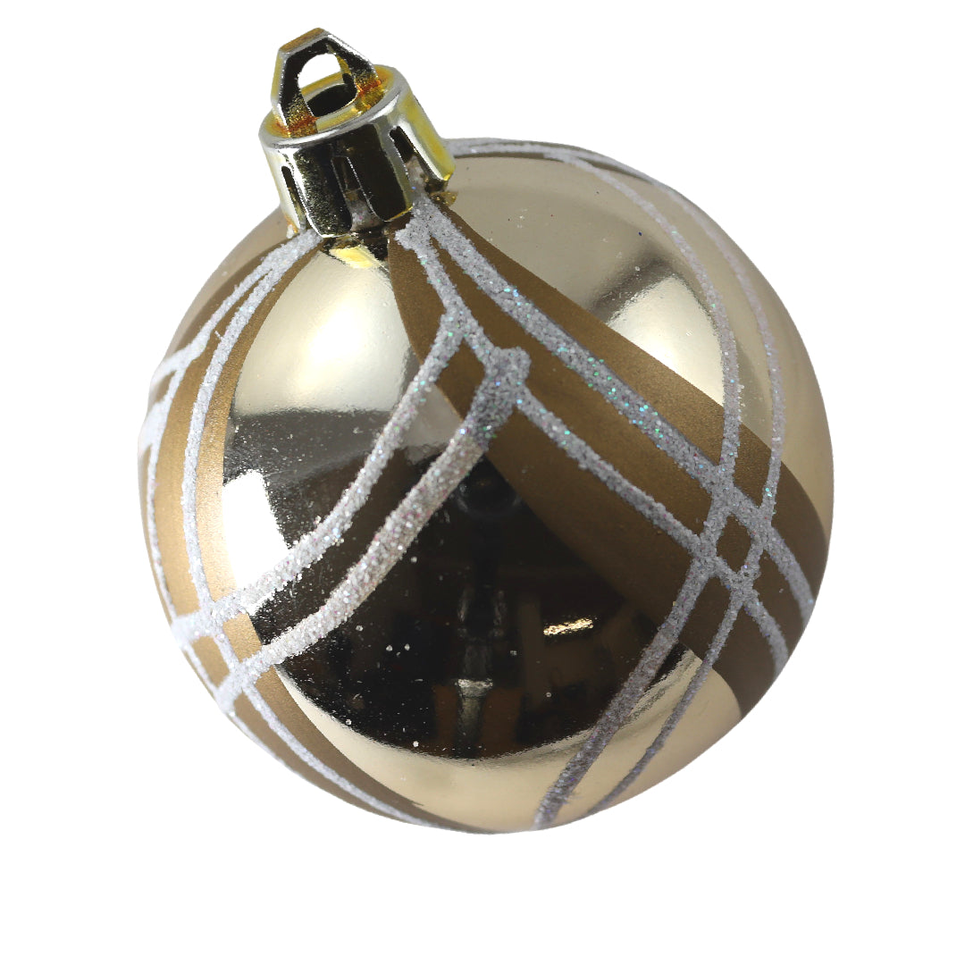Kerstballen - 9 Delige Set - Kerstversiering - Goud - Wit - Verschillende Afwerkingen - Kerstboom Kerstballen - Voor in de kerstboom