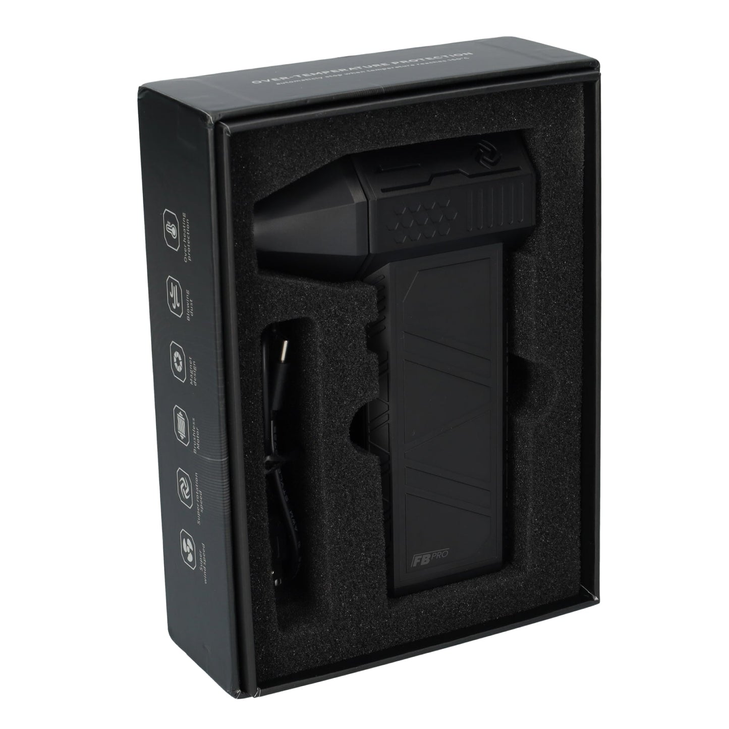 FBT180 - Stofblazer - Super Power Turbo Fan Luchtpistool - USB-C Oplaadbaar - Turbo jet fan - Zwart