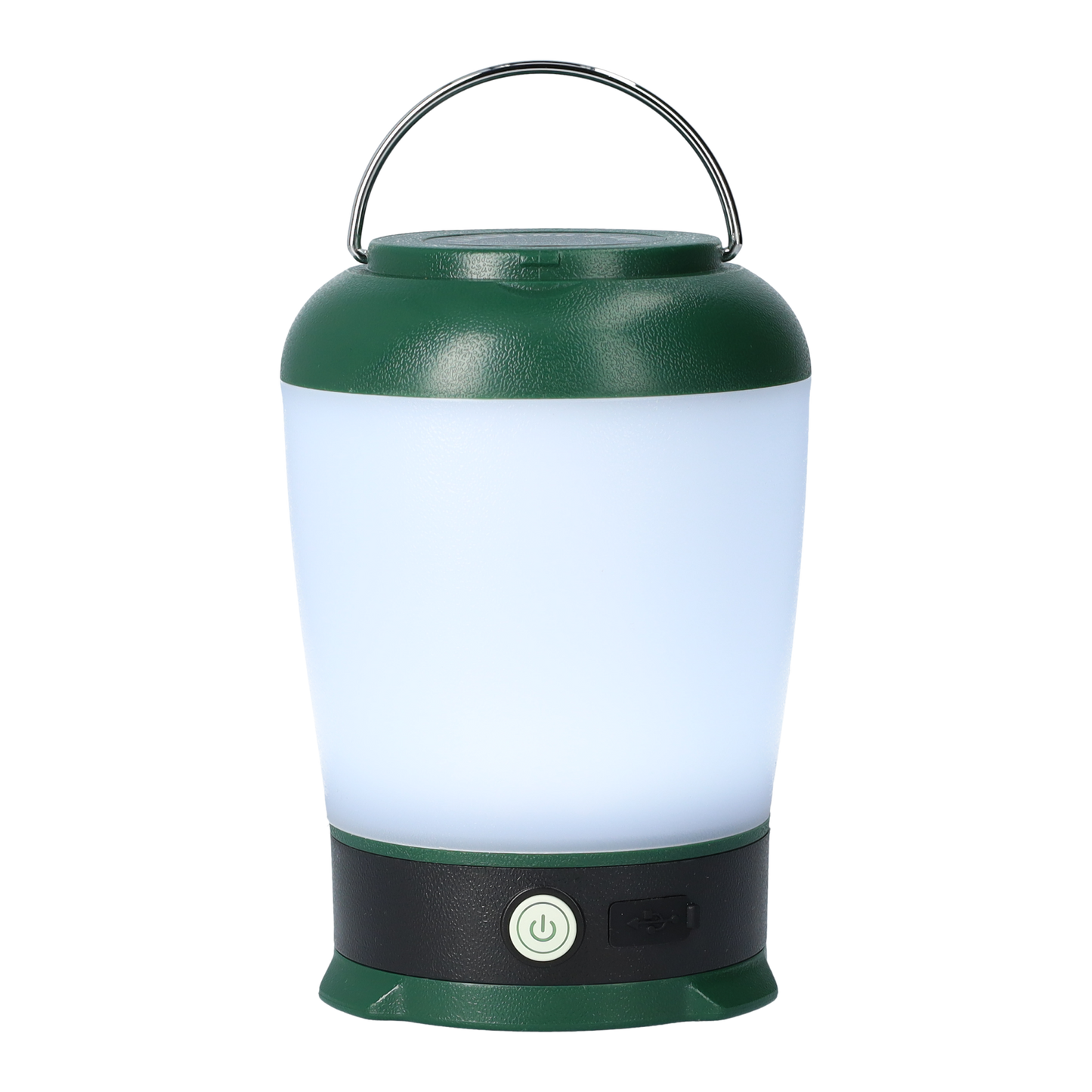 Camping lamp, Kampeerlamp, 3-Standen, USB-C Oplaadbaar, Groen, Met Hanger