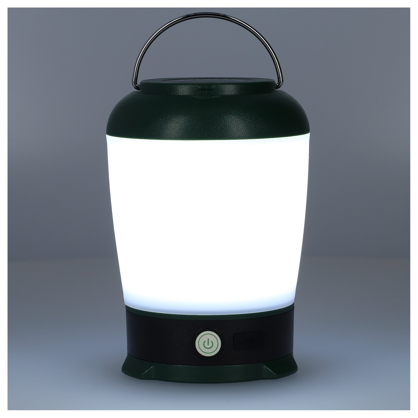 Camping lamp, Kampeerlamp, 3-Standen, USB-C Oplaadbaar, Groen, Met Hanger