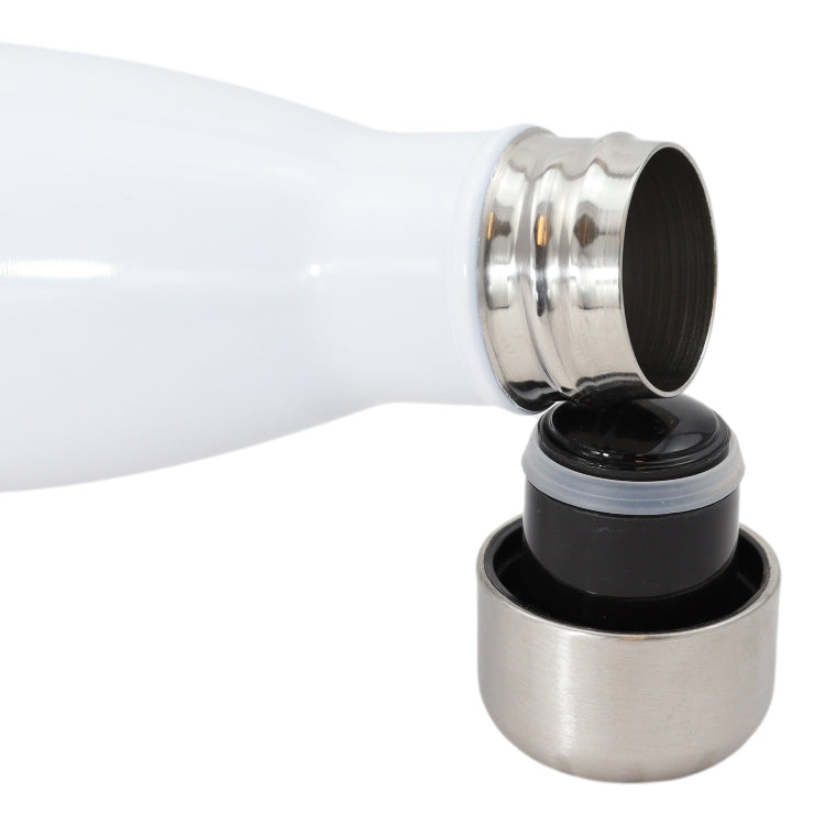 FBFS11, Thermosfles, Drinkfles, Waterfles - 500ml - Gloss White - Glanzend Wit