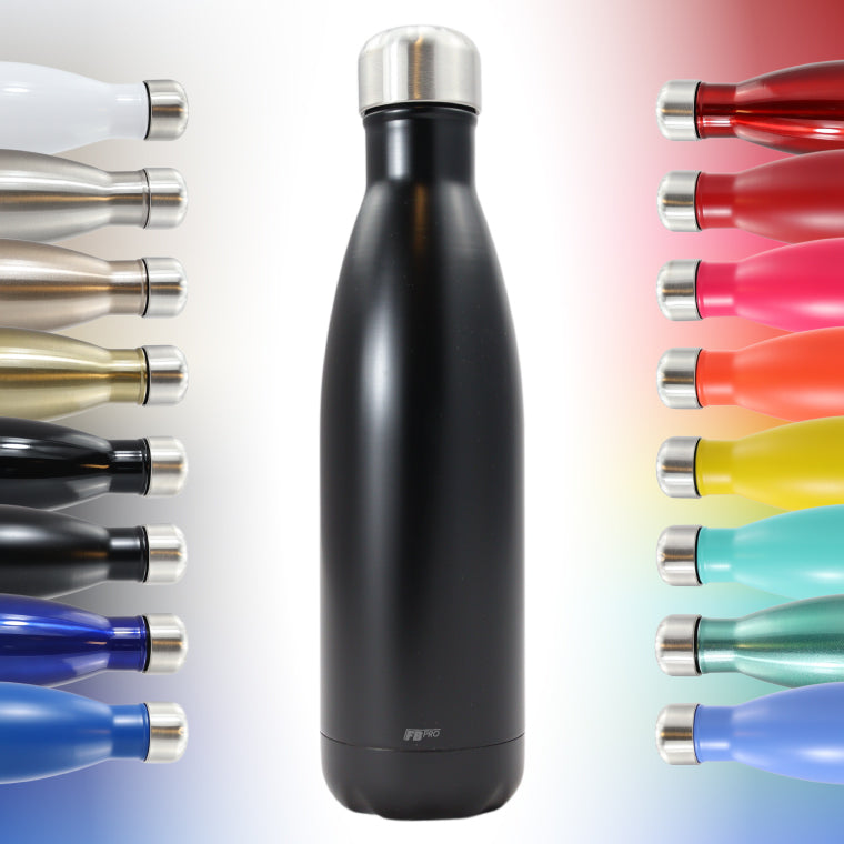 FBFS8, Thermosfles, Drinkfles, Waterfles - 500ml - Matte Black - Mat Zwart