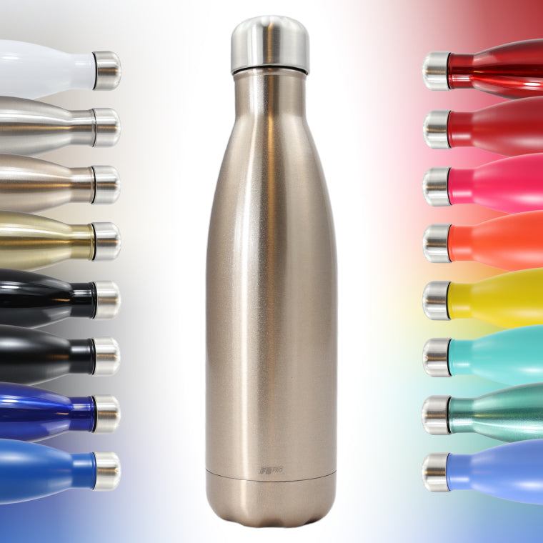 FBFS14, Thermosfles, Drinkfles, Waterfles - 500ml - Sparkly Chrome - Glinsterend Metaal