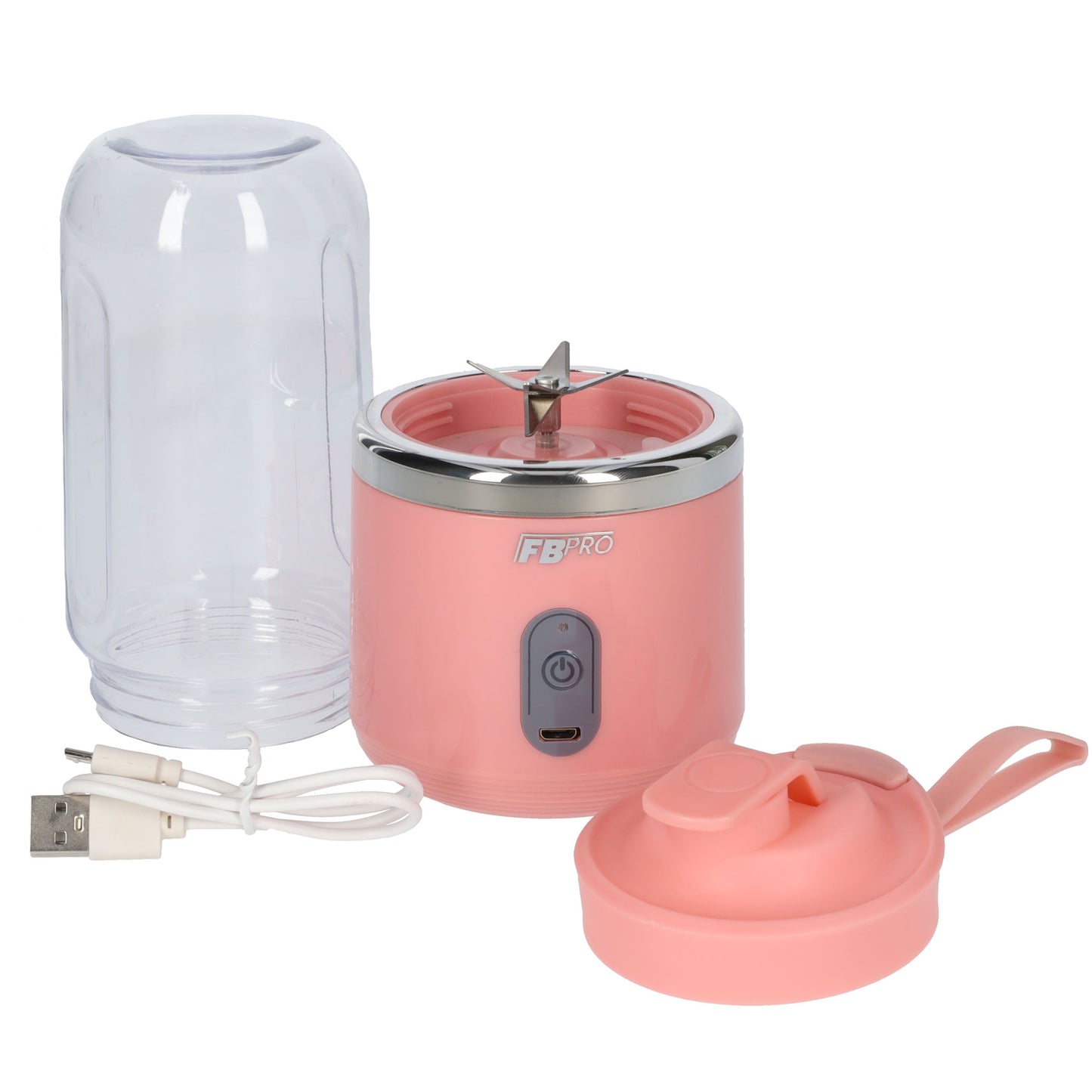 Draadloze blender - Smoothie maker - Blender To-Go - Compact - USB-C oplader - 300ML inhoud - Roze