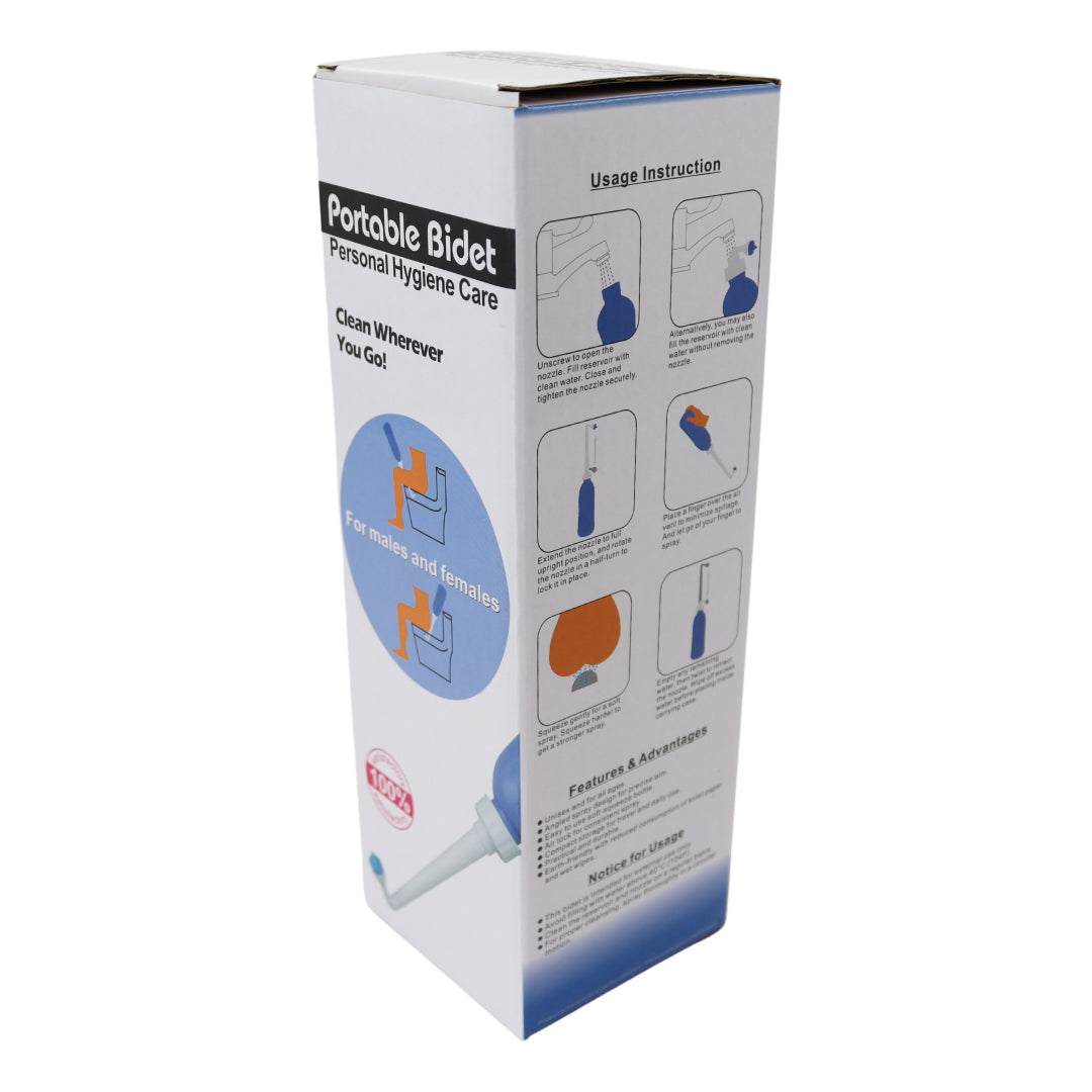 Draagbare Bidet - Peri Bottle 620ml - Handdouche inclusief opbergzak! - Voor een fris gevoel - Lavendel