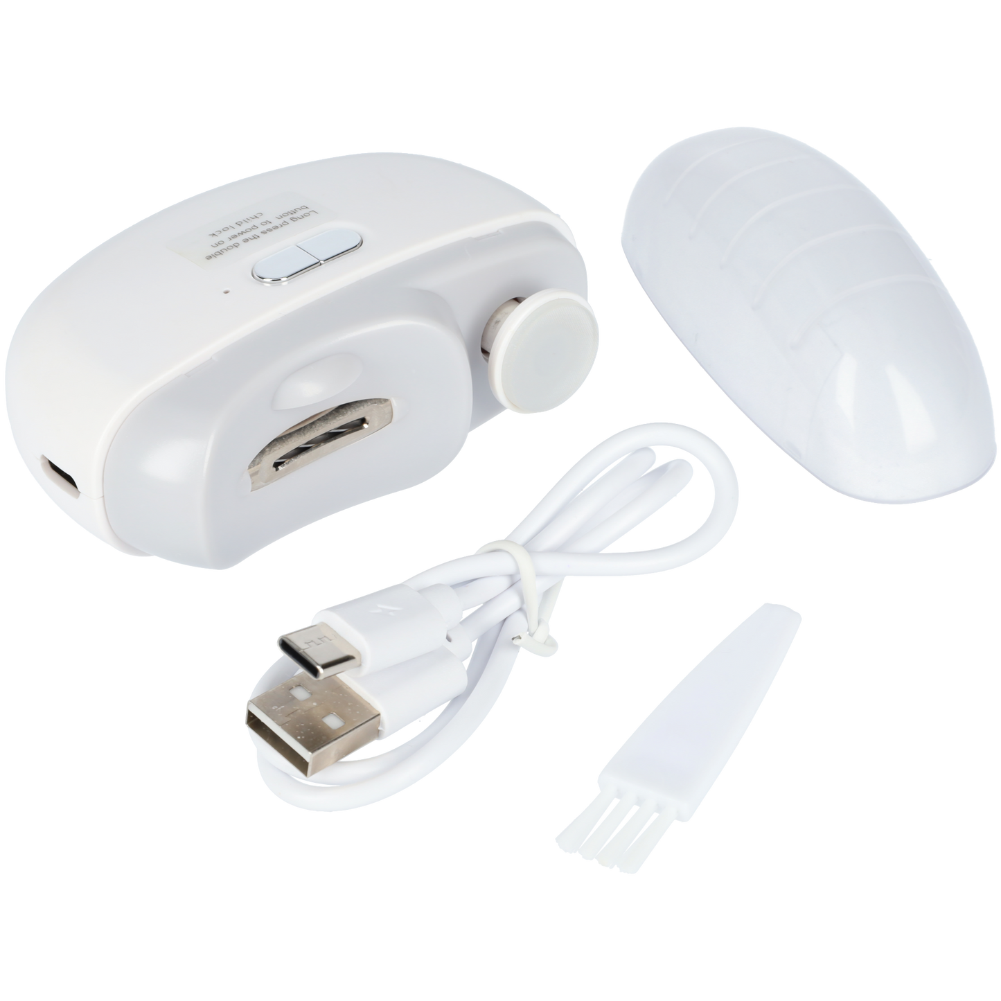 Nagelknipper - Nagellakker - Met licht - Gemakkelijk schoon te maken - Met Beveiliging - USB-C oplaadbaar - 2 Verschillende standen - Wit