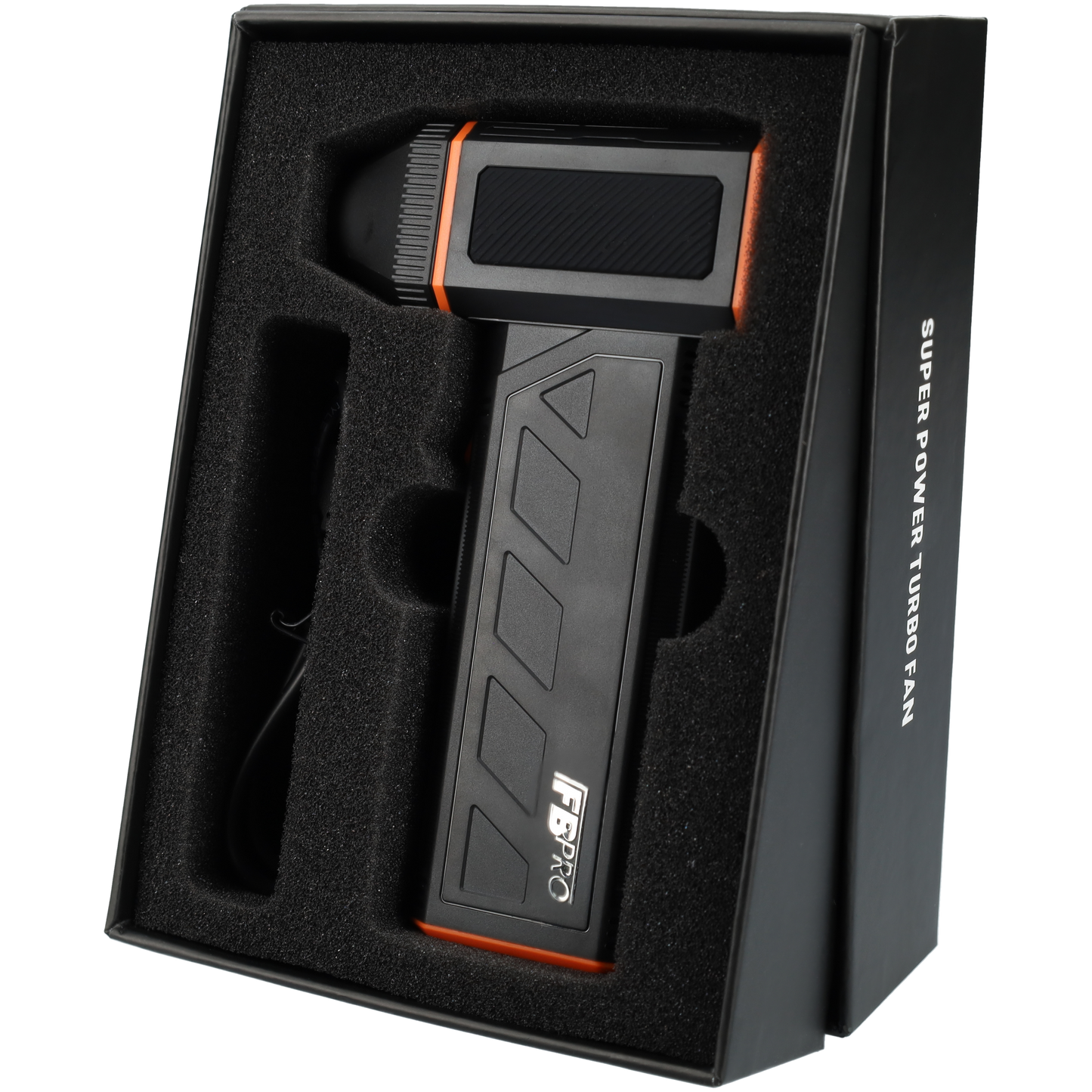 FBT135P - Super power turbo fan - Stofblazer - USB-C oplaadbaar - LED batterij display - Zwart