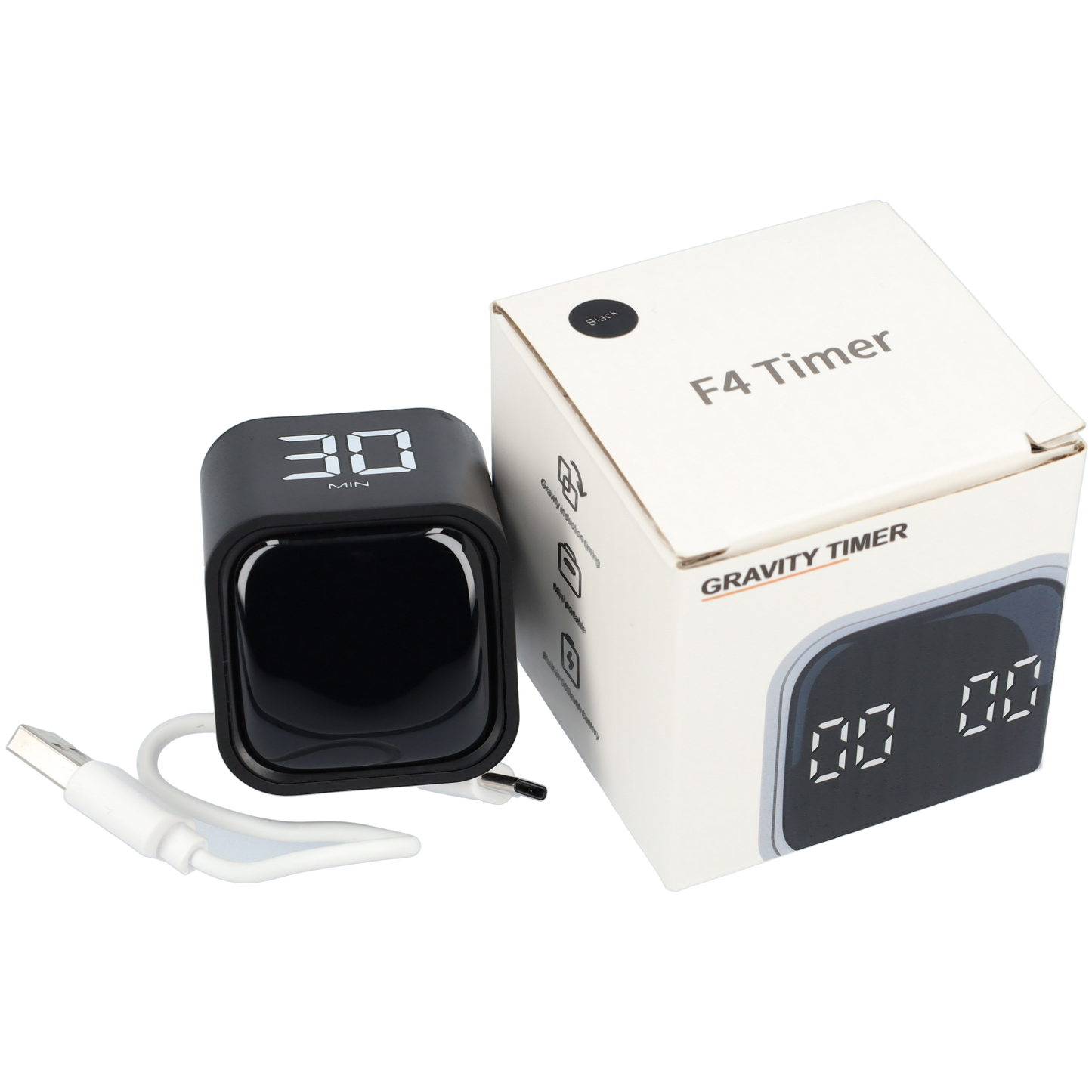Kleine digitale Timer - Elektrische kookwekker - Stopwatch met alarm - Zwarte mini timer