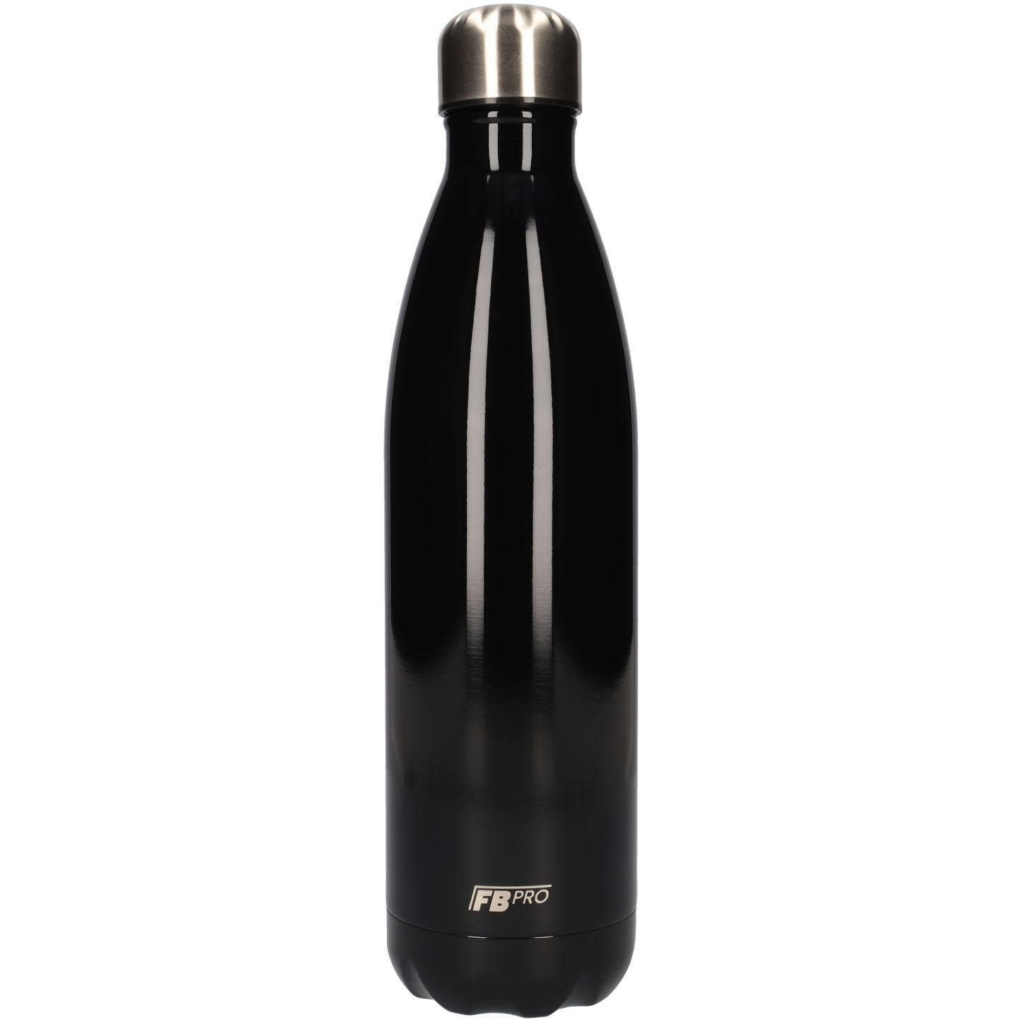 FBFS65, Thermosfles, Drinkfles, Waterfles - Modern & Slank Design - Dubbelwandig - 750ml - Glans Zwart