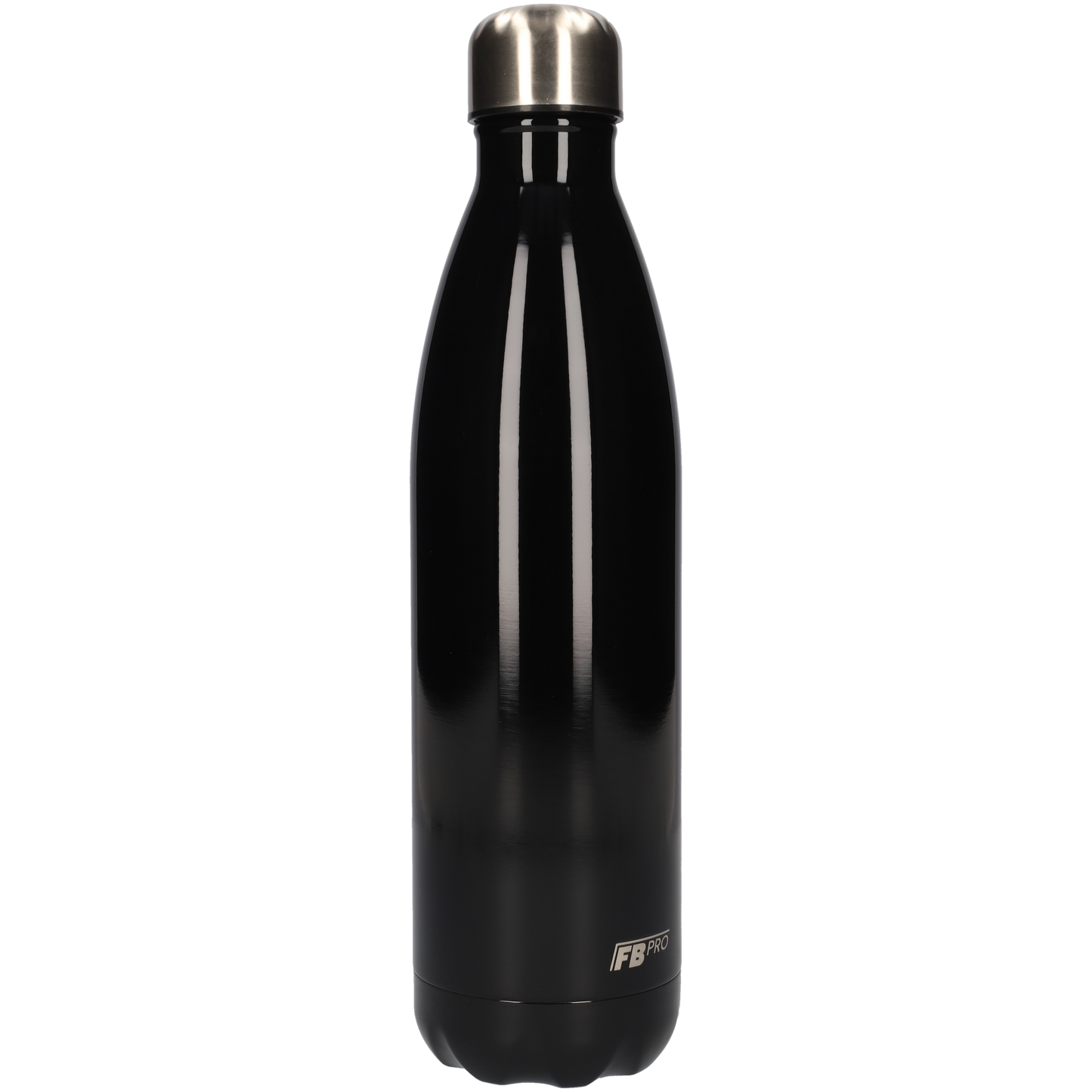FBFS65, Thermosfles, Drinkfles, Waterfles - Modern & Slank Design - Dubbelwandig - 750ml - Glans Zwart