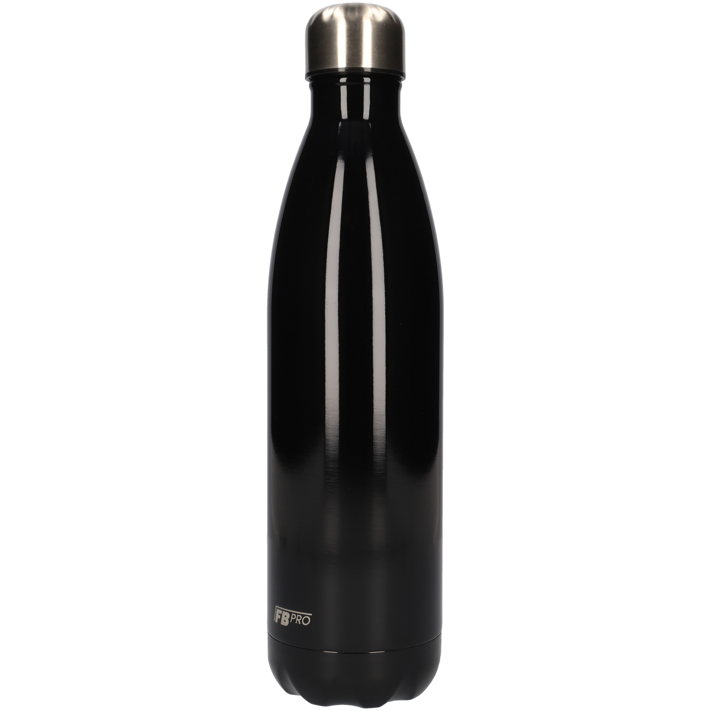 FBFS65, Thermosfles, Drinkfles, Waterfles - Modern & Slank Design - Dubbelwandig - 750ml - Glans Zwart