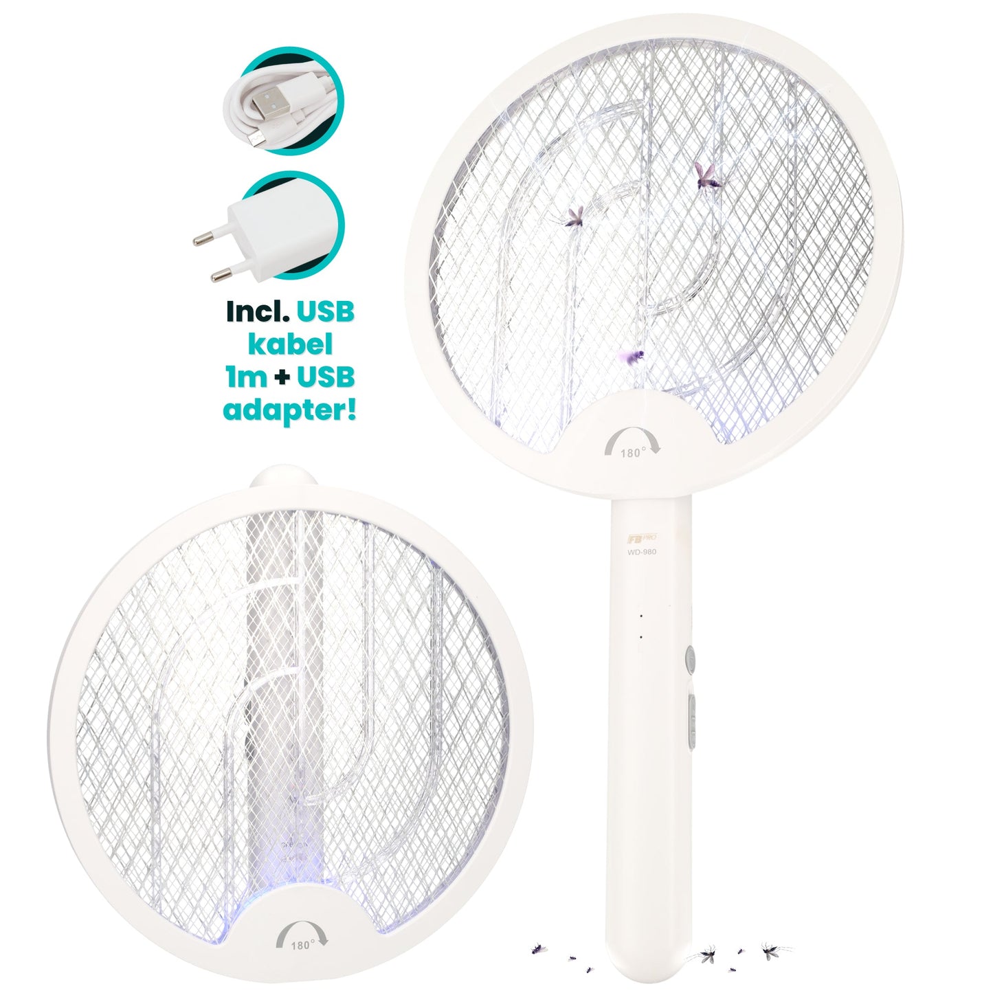 FB980 - Elektrische Vliegenmepper - Vliegenvanger - Insectenlamp