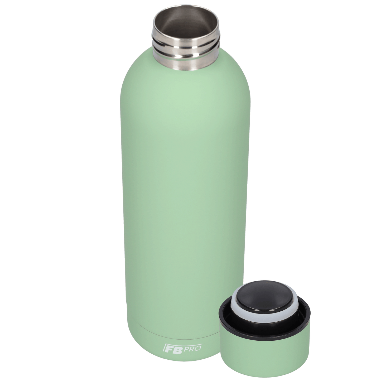 Drinkfles - Dubbelwandige waterfles - Thermosfles - RVS thermos fles - 500 ML - Licht groen
