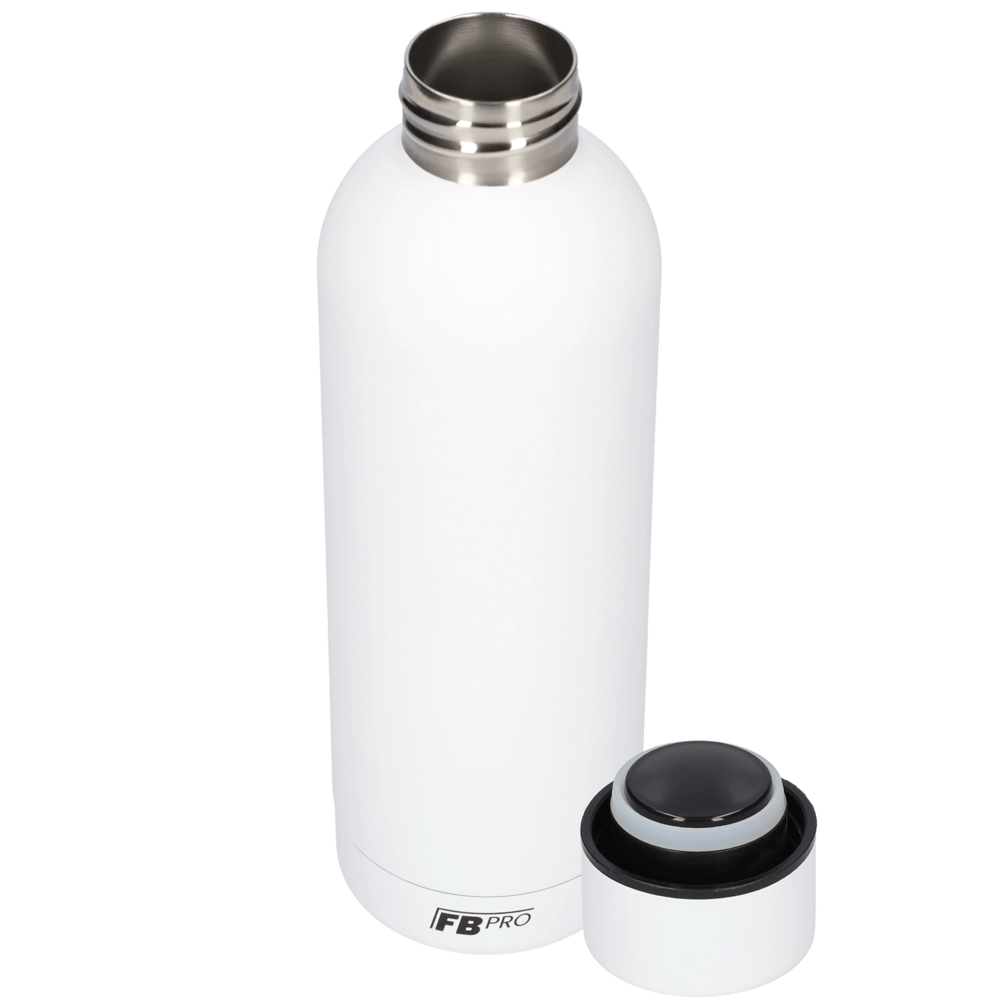 Drinkfles - Dubbelwandige waterfles - Thermosfles - RVS thermos fles - 500 ML - Wit