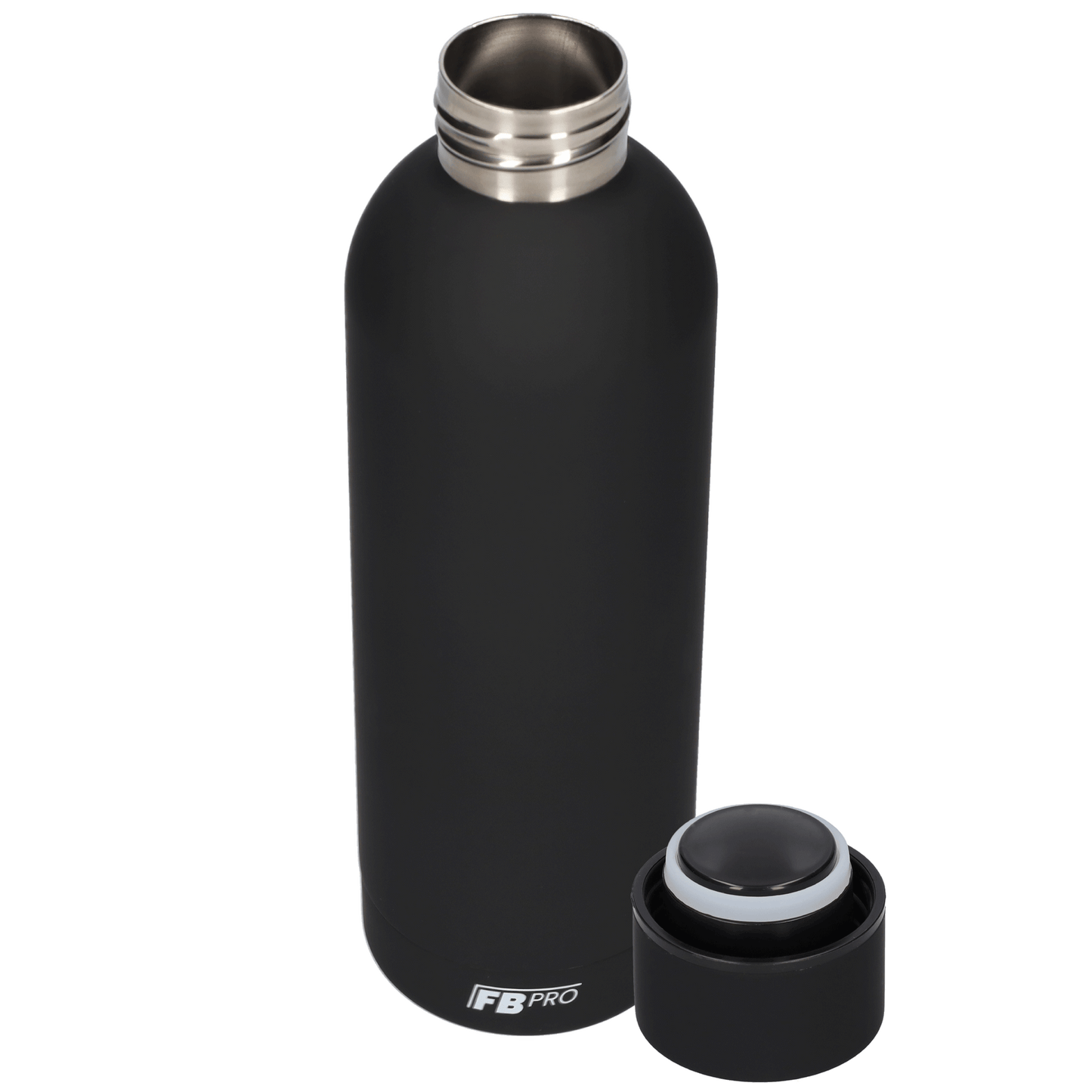 Drinkfles - Dubbelwandige waterfles - Thermosfles - RVS thermos fles - 500 ML - Zwart