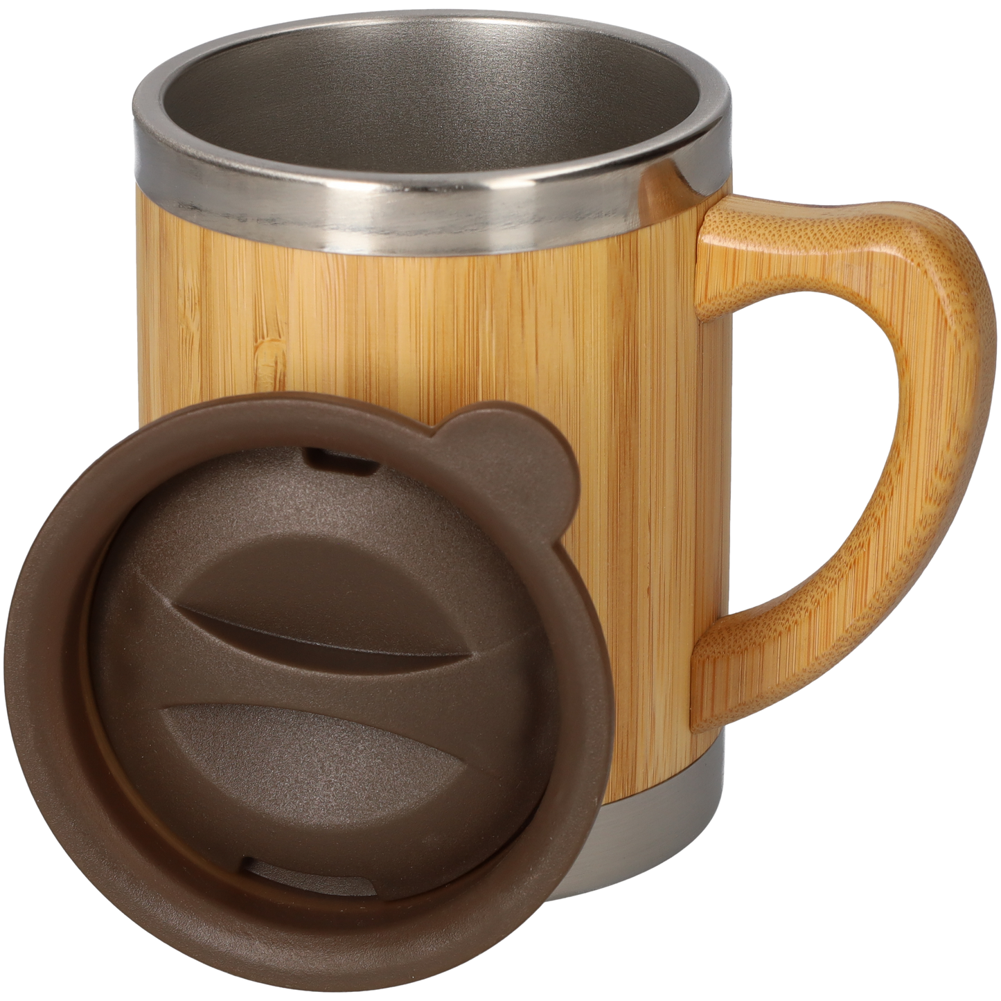 Bamboe thermosbeker - Koffiebeker - Drinkbeker met afsluitbare bovenkant