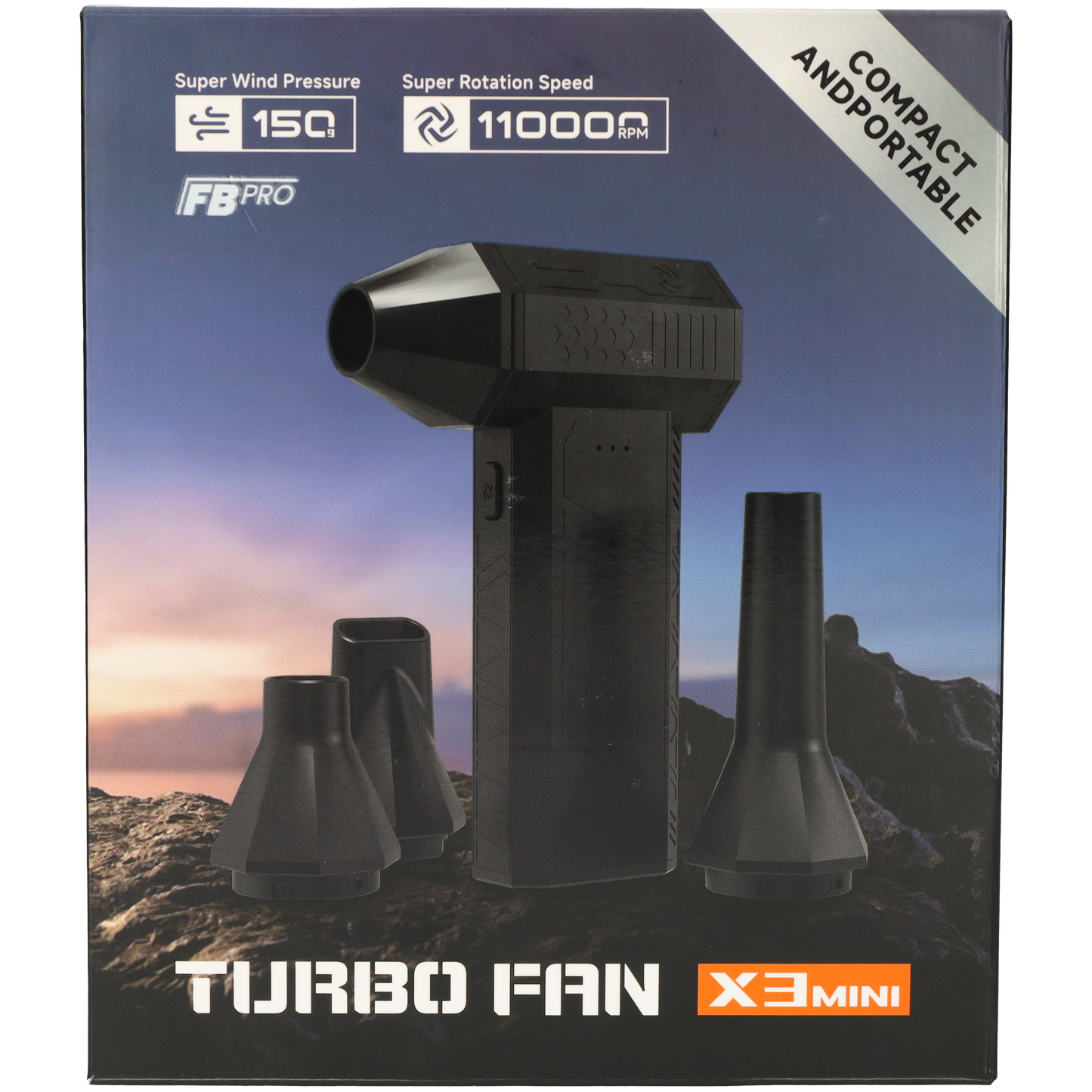 FBT125 Mini - Super Power Turbo Fan Luchtpistool - Stofblazer - Turbo jet fan - Zwart