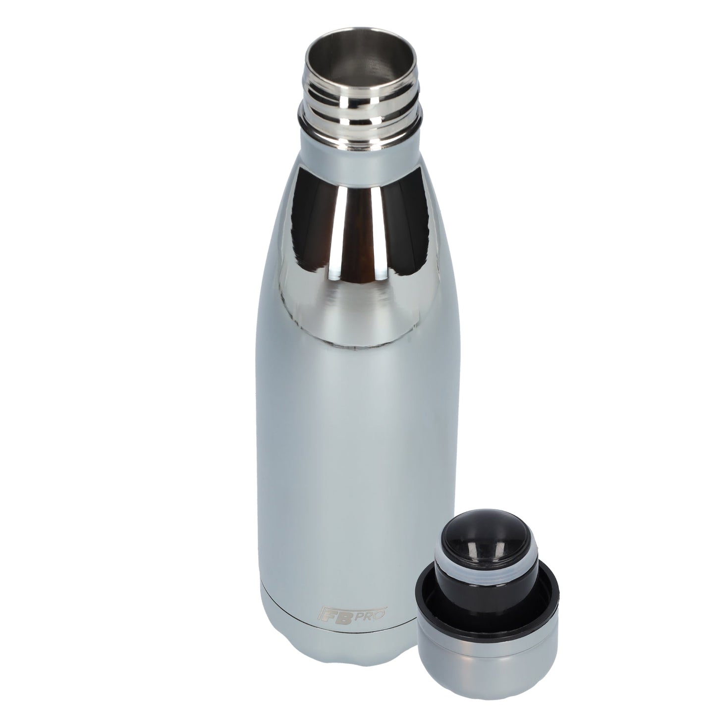 FBFS56, Thermosfles, Drinkfles, Waterfles - 500ml - Chrome Silver -Chroom Zilver